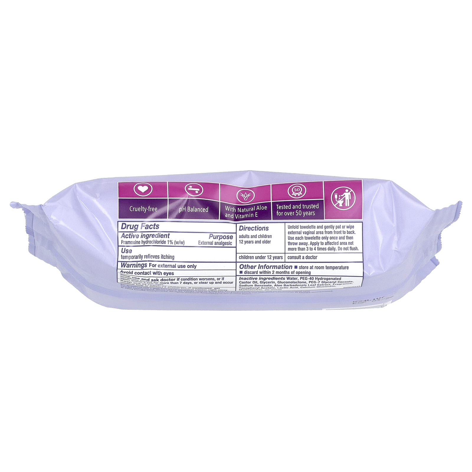 Vagisil, Салфетки против зуда с лекарством, максимальная сила, 20 мягких одноразовых салфеток, 5 дюймов x 7,28 дюйма