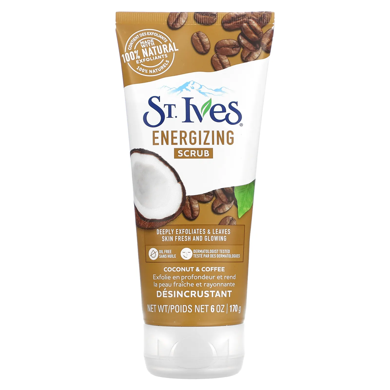 St. Ives, Бодрящий скраб, с кокосом и кофе, 170 г (6 унций)