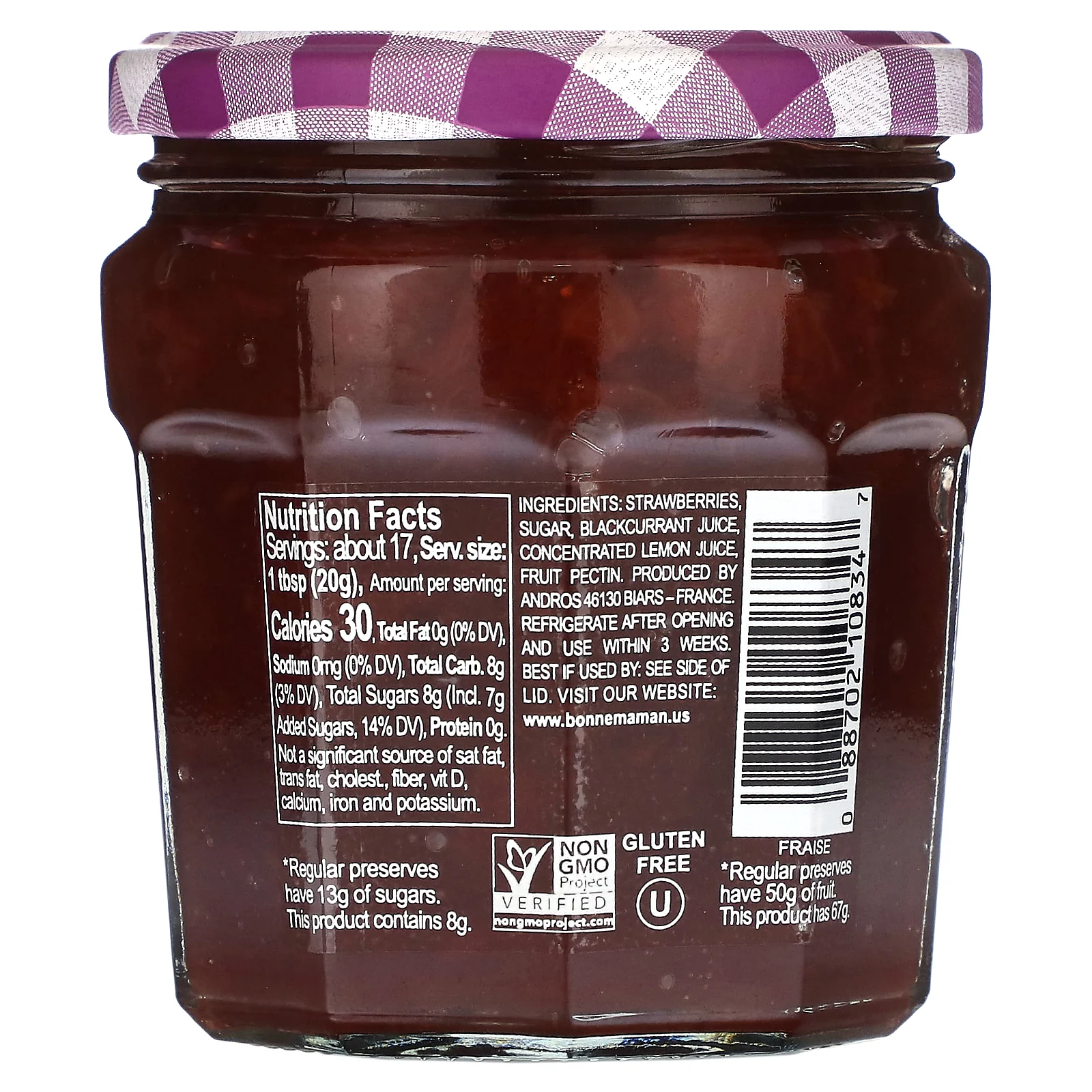 Bonne Maman, Спред с клубникой, 335 г (11,8 унции)