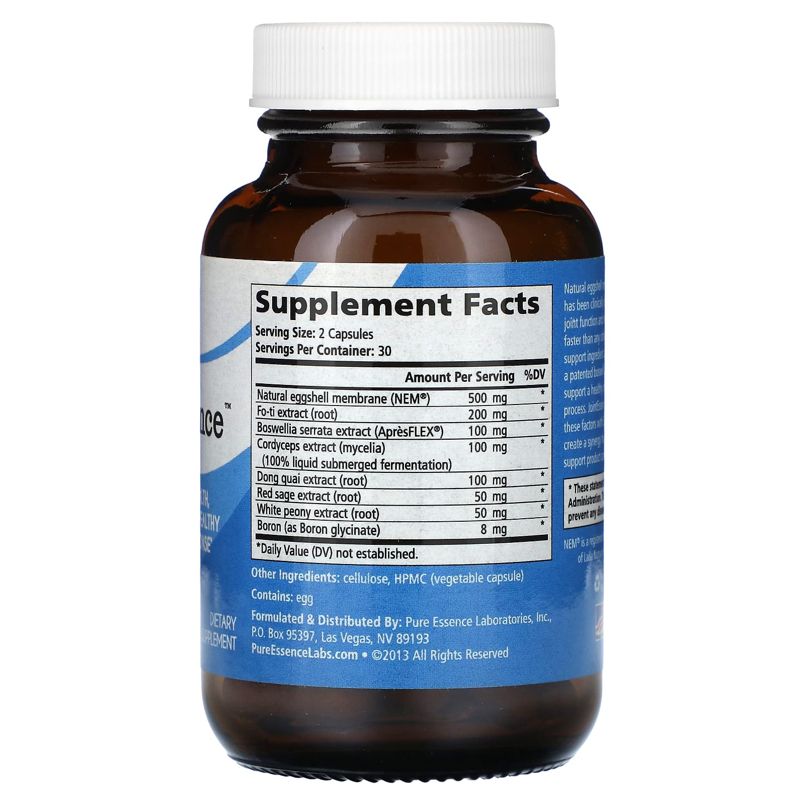 Pure Essence, JointEssence, 60 растительных капсул