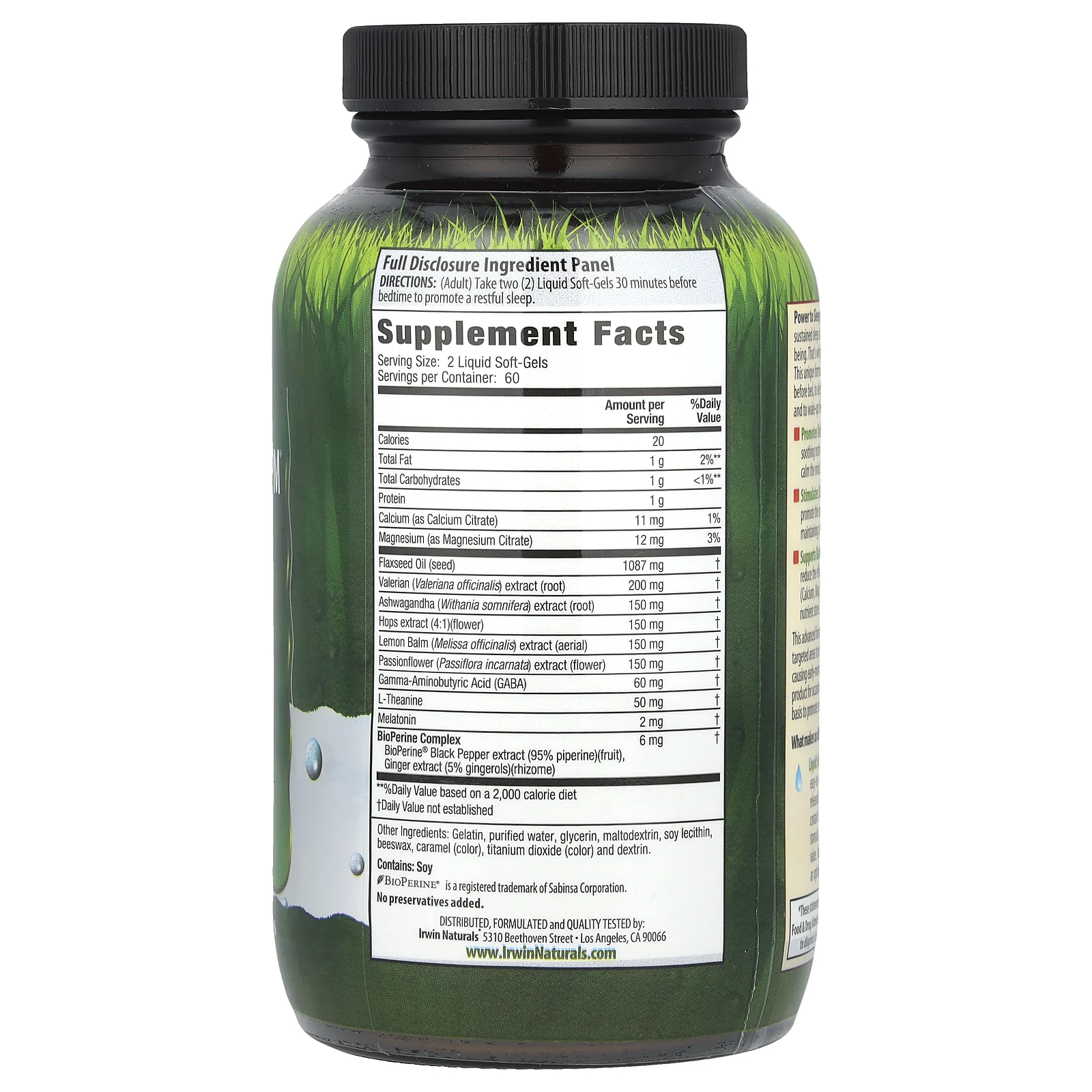 Irwin Naturals, Power to Sleep PM, 120 мягких желатиновых капсул с жидкостью