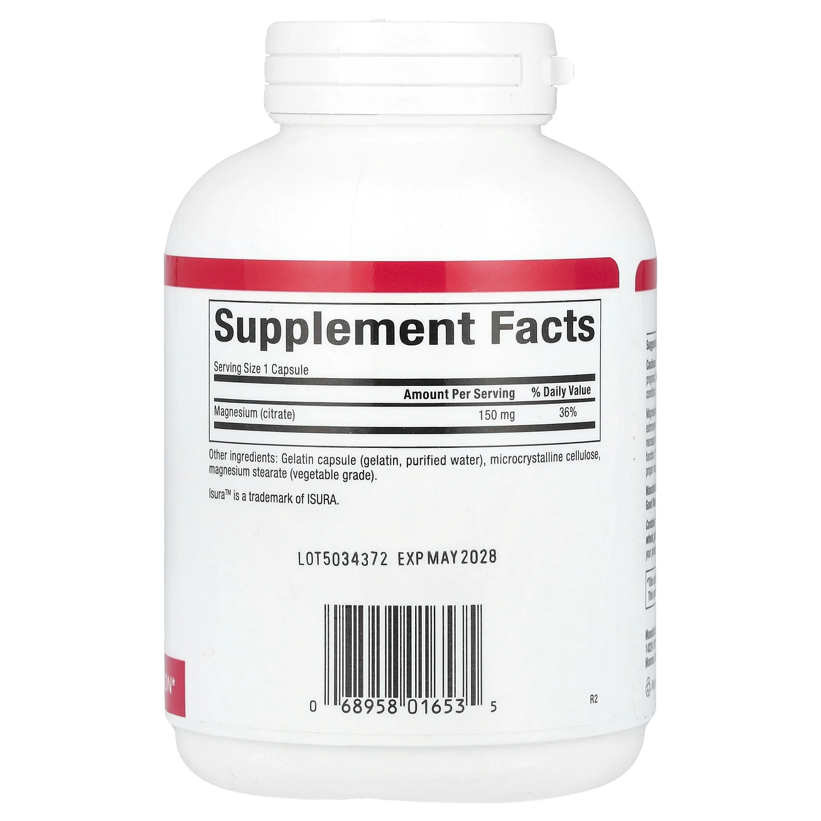 Natural Factors, цитрат магния, 150 мг, 180 капсул