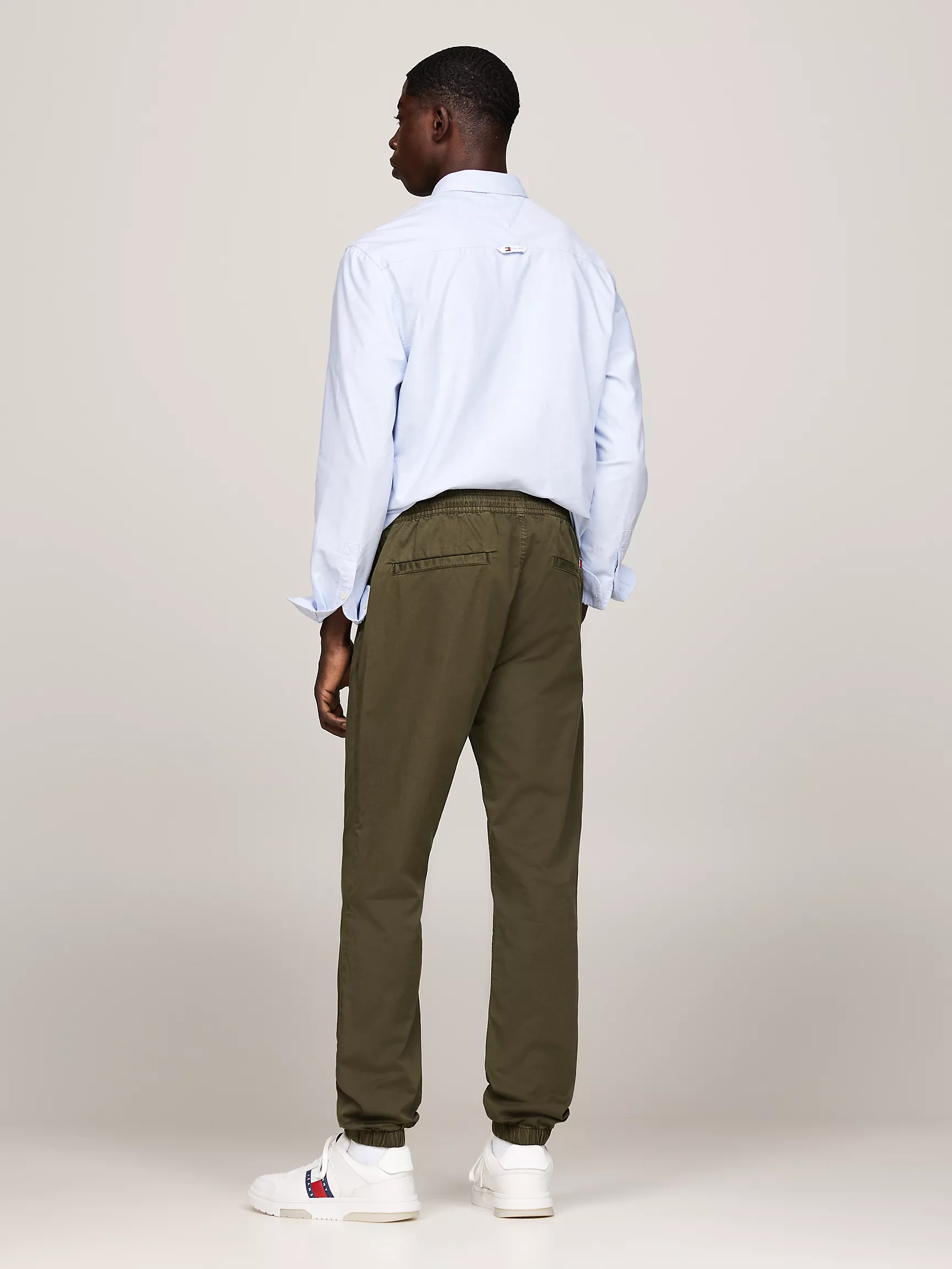 Мужские брюки Tommy Hilfiger, Приталенные джоггеры из хлопкового твила TJ