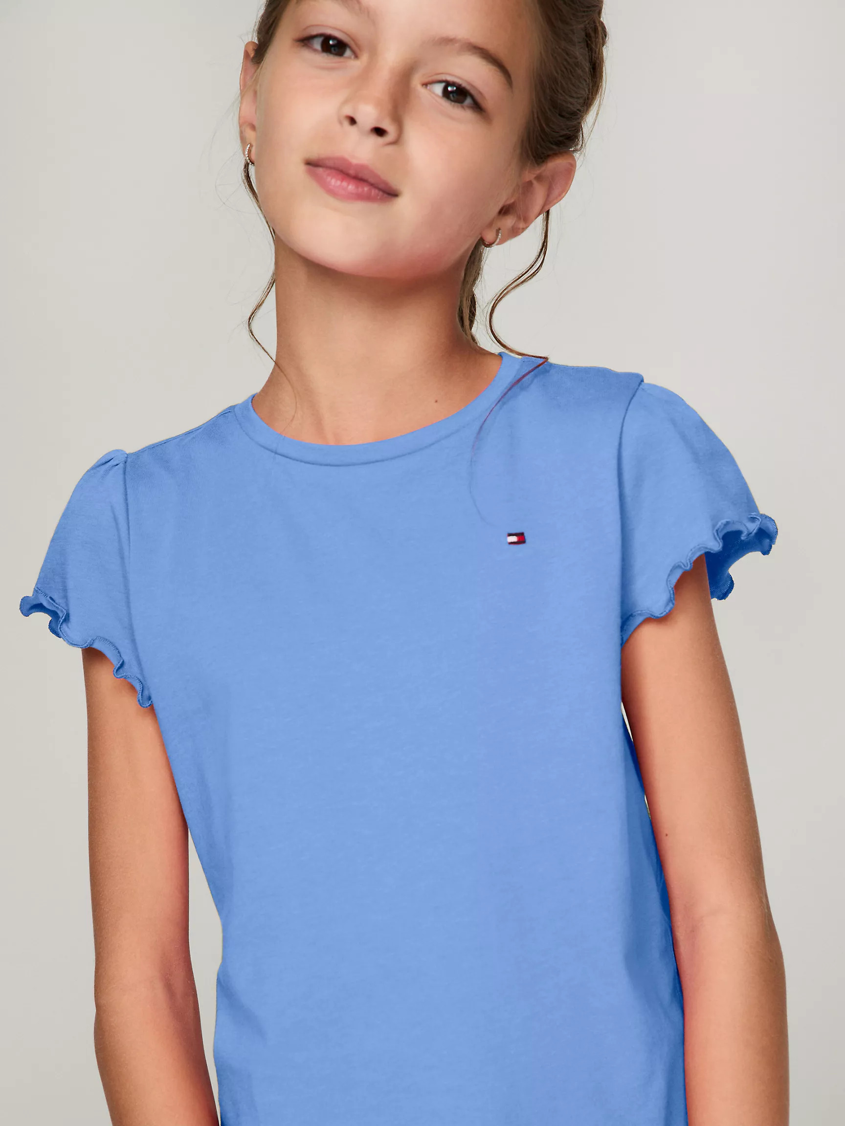 Топ для девочек Tommy Hilfiger, Детская футболка с рукавами-воланами