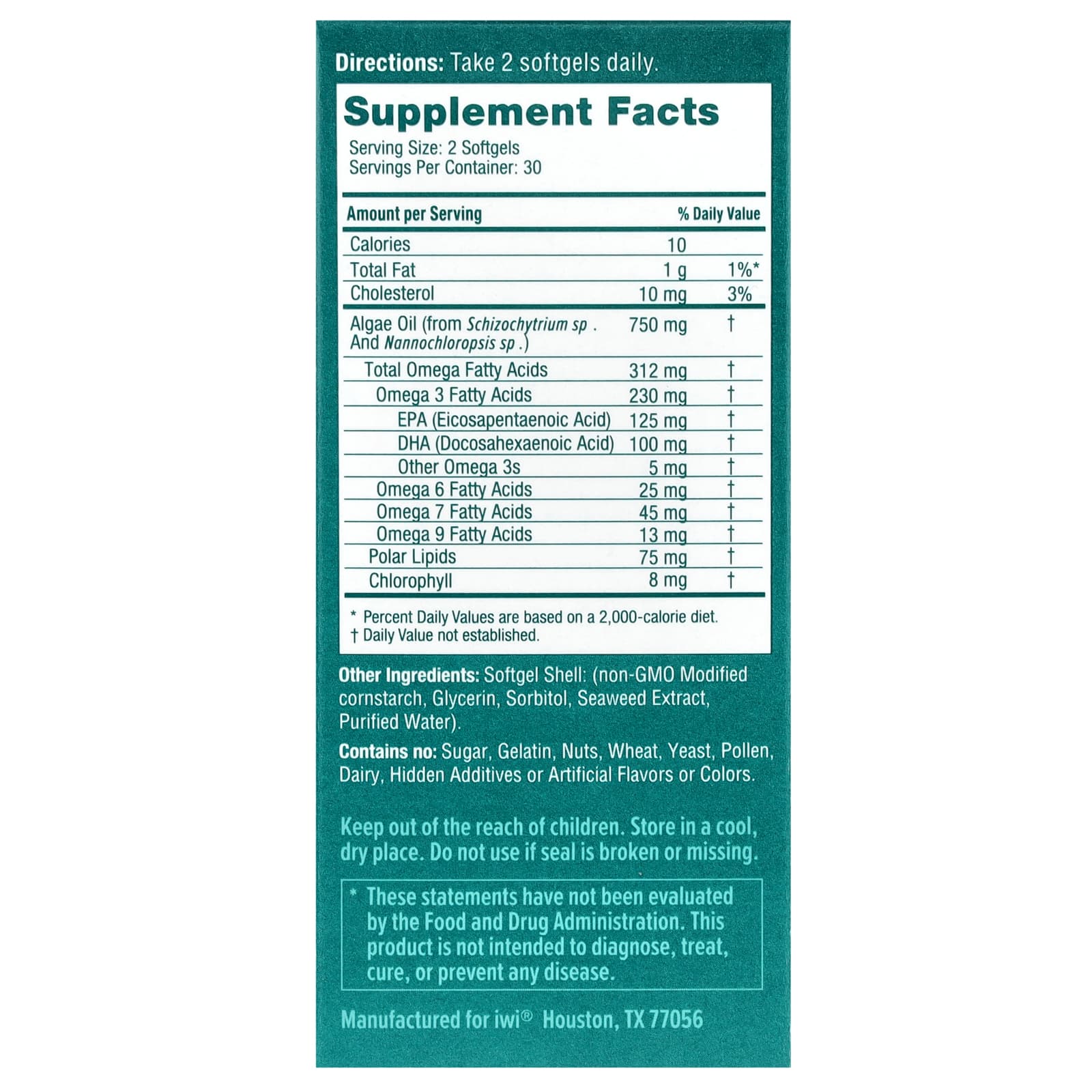 iWi, омега-3, ЭПК и ДГК, 60 мини-капсул