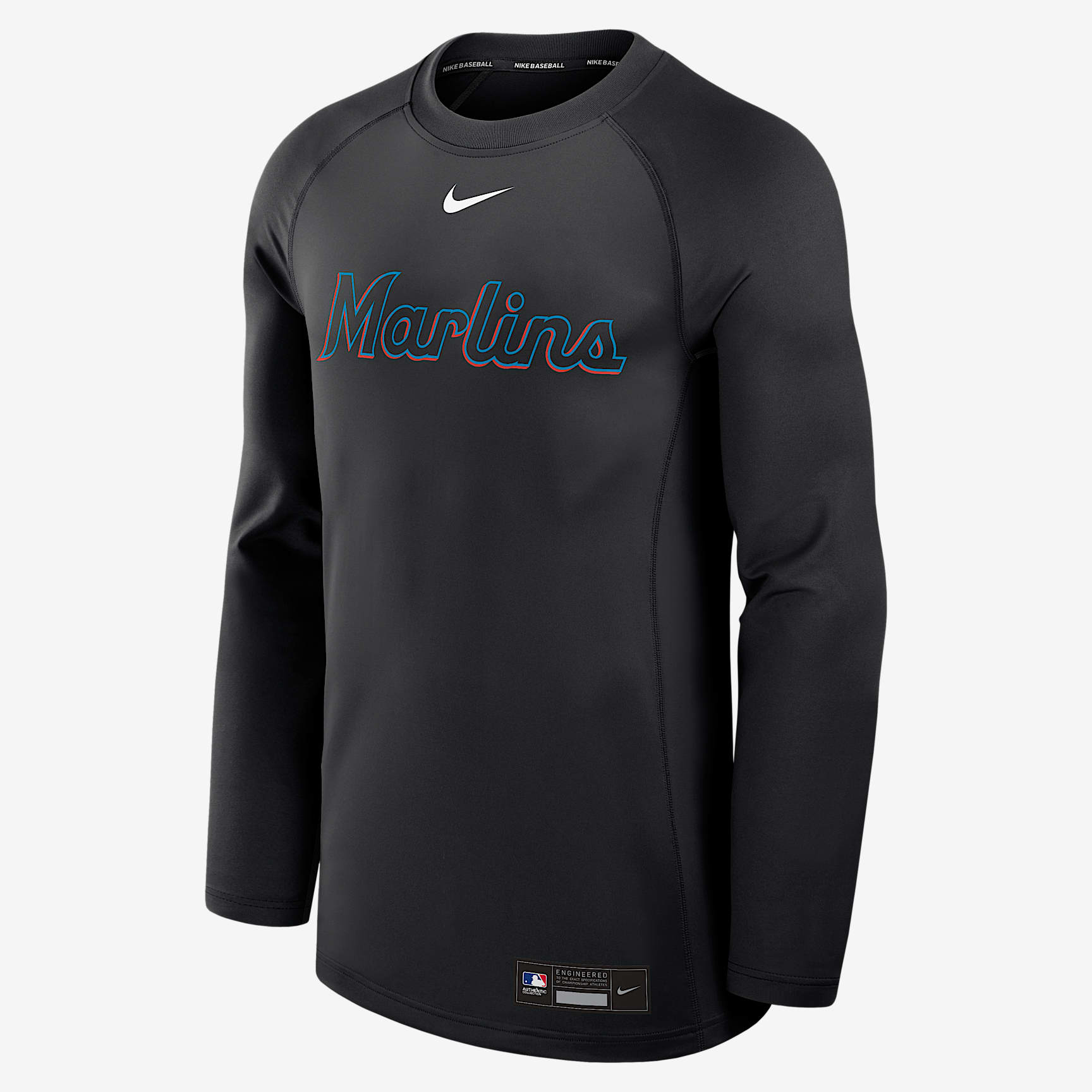 Miami Marlins Authentic Collection Game Time Men's Nike Dri-FIT MLB Pullover Crew
