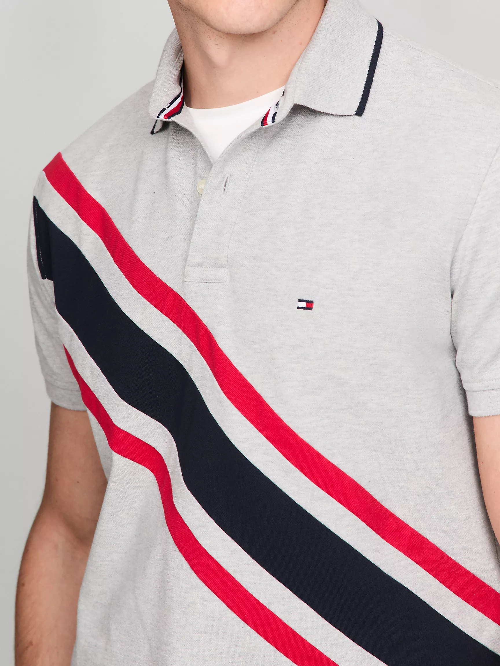 Мужское поло Tommy Hilfiger, Стандартное поло с полосками в стиле Banner