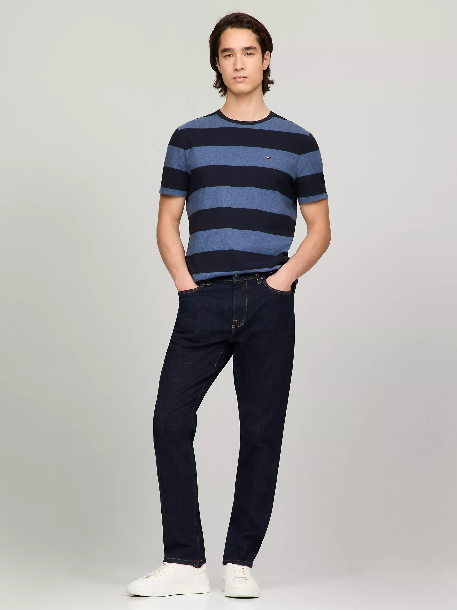 Мужская футболка Tommy Hilfiger, Футболка с полосками в стиле регби