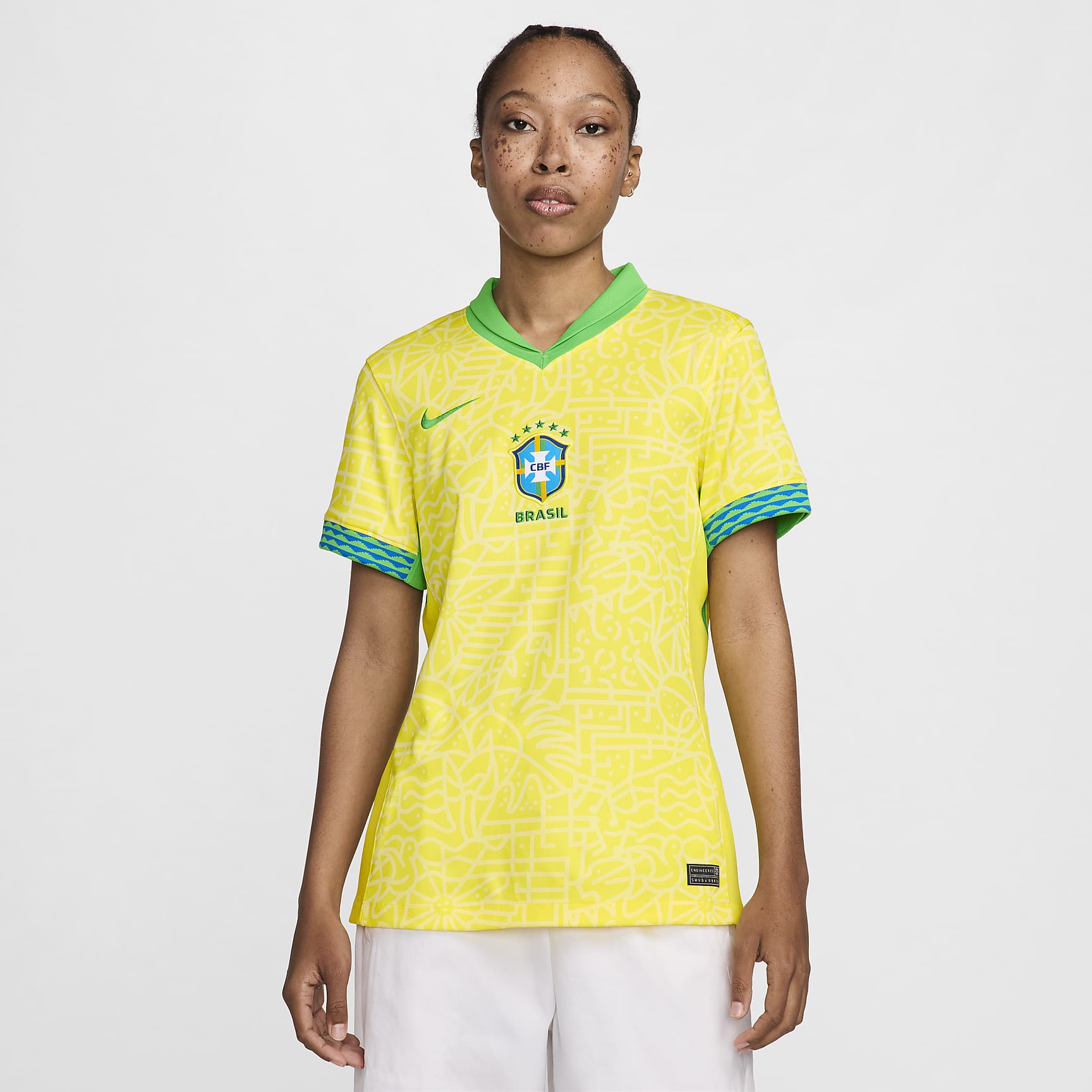 Brazil 2024 Stadium Home Women's Nike Dri-FIT Soccer Replica Jersey