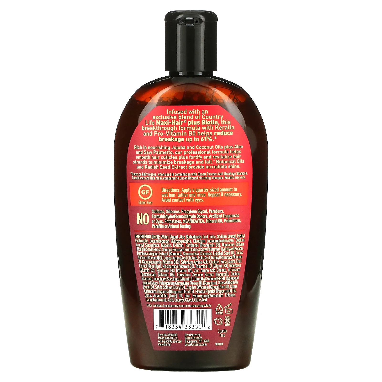 Desert Essence, Шампунь против ломкости, 10 жидких унций (296 мл)