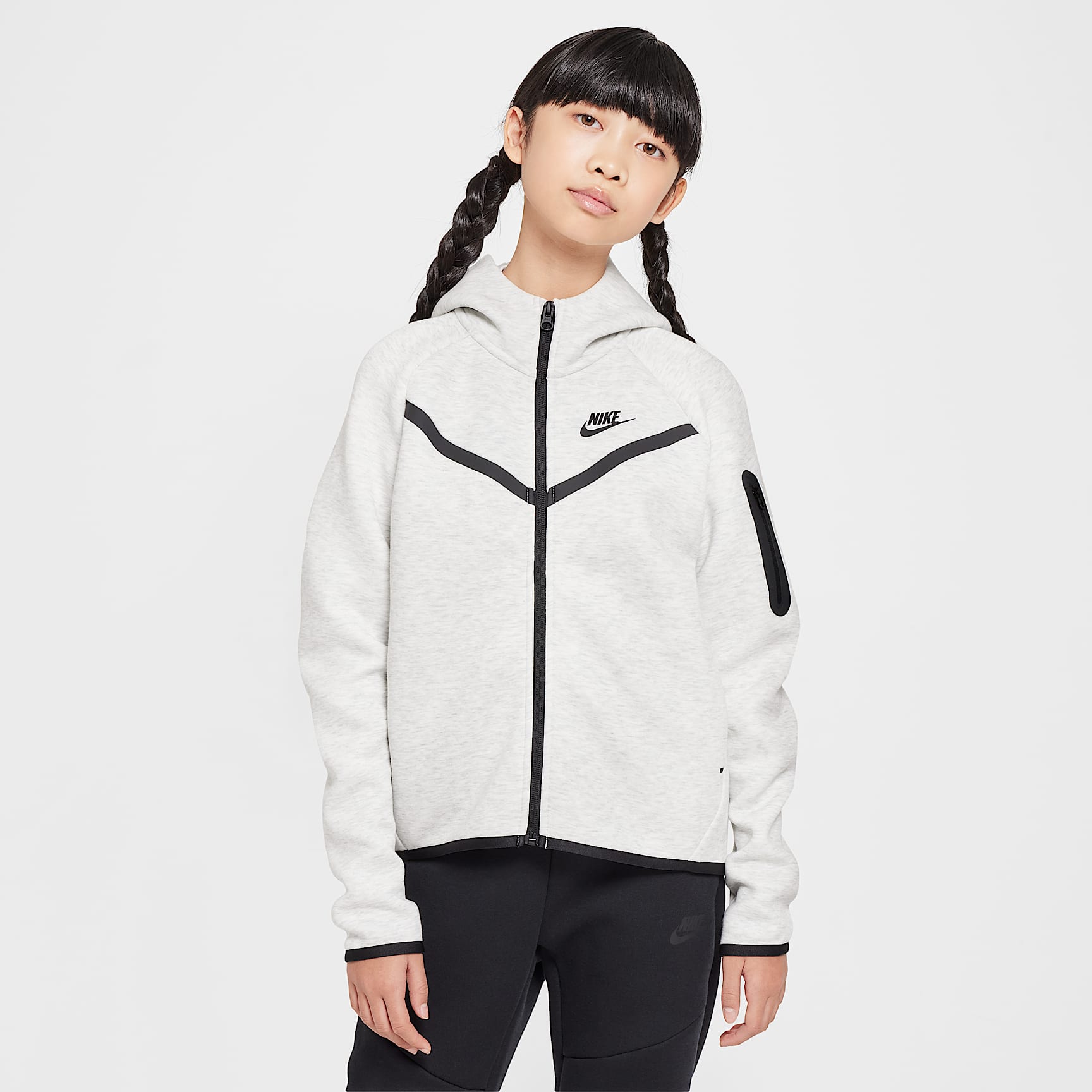 Nike Sportswear Tech Fleece Girls' Full-Zip Hoodie