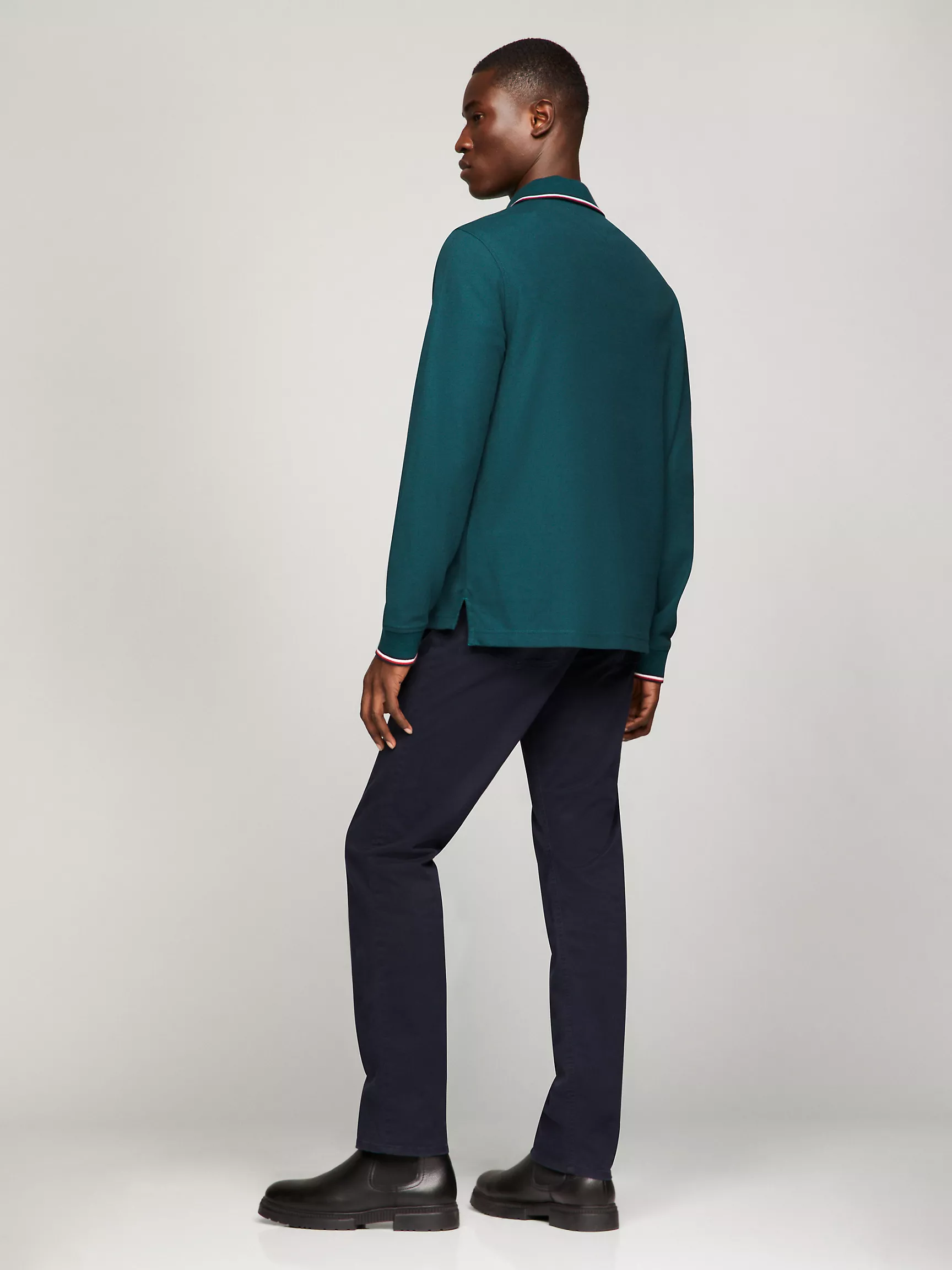 Мужское поло Tommy Hilfiger, Влагоотводящее поло Tommy с длинными рукавами