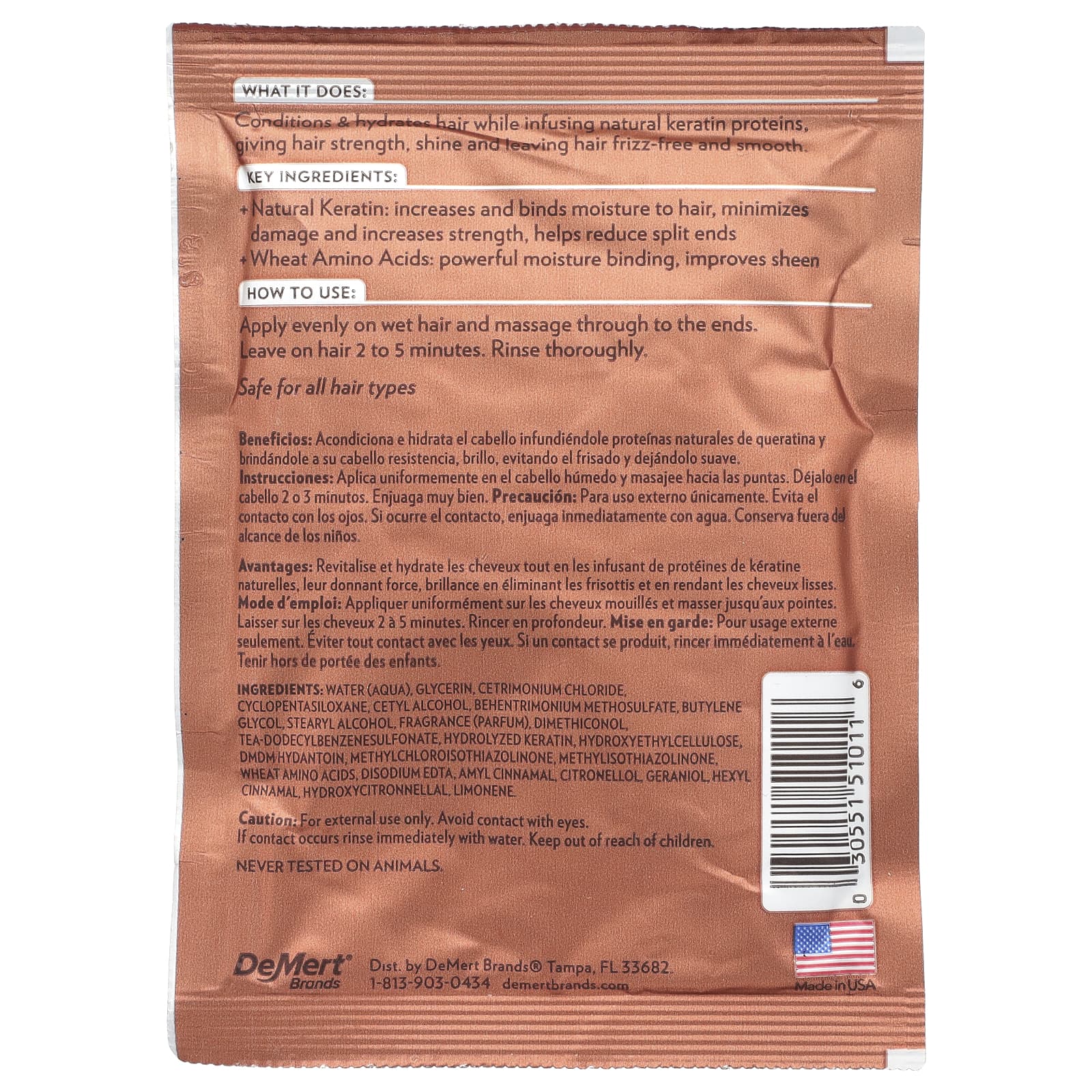 Hi Pro Pac, интенсивное протеиновое средство для ухода, кератин и протеин для выпрямления волос, 52 мл (1,75 жидк. унции)