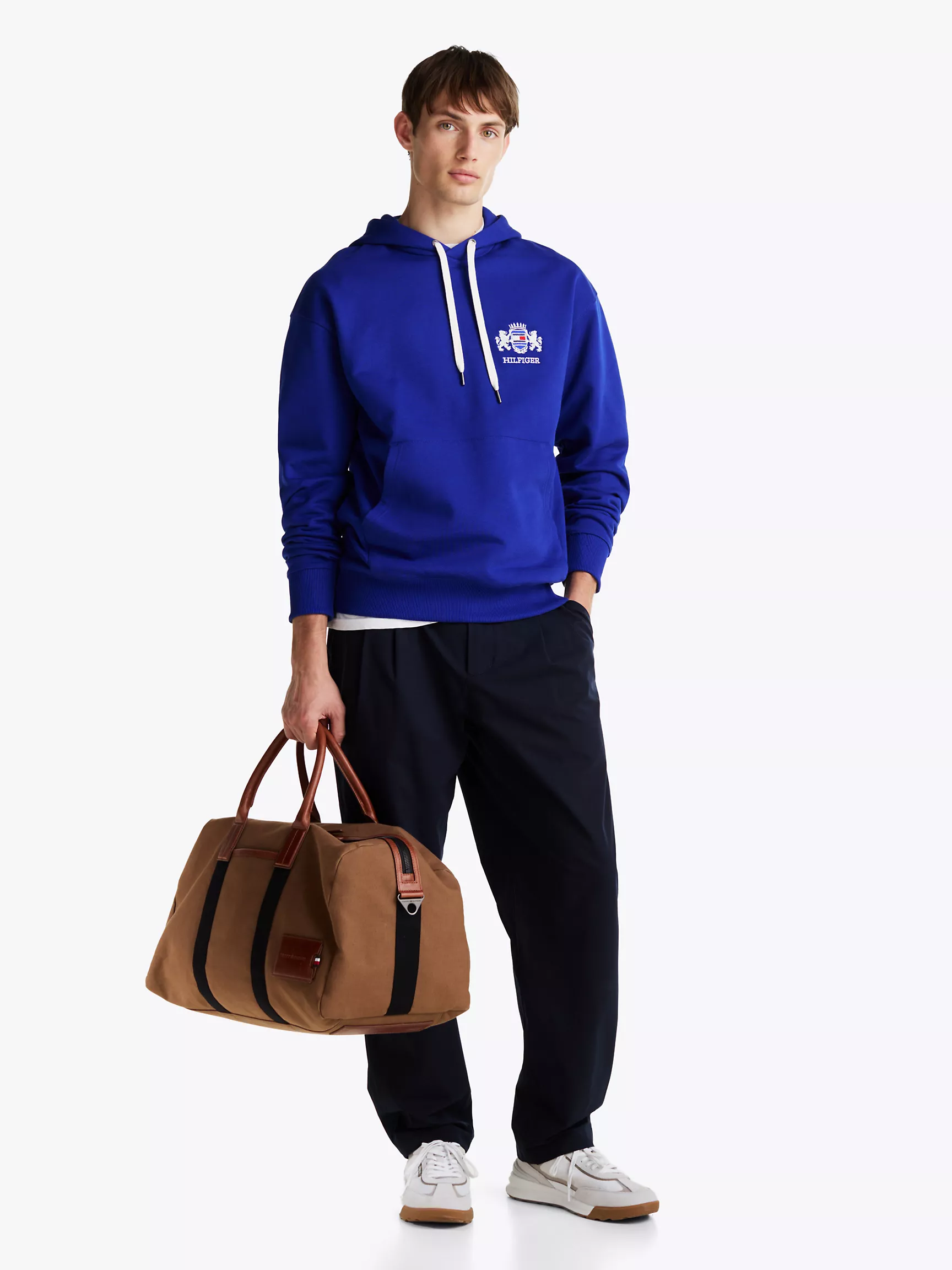 Мужское худи Tommy Hilfiger, Худи с вышитым логотипом Hilfiger Crest