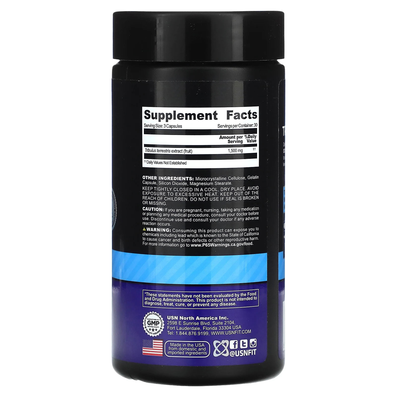 USN, якорцы, 1500 мг, 90 капсул (500 мг в 1 капсуле)