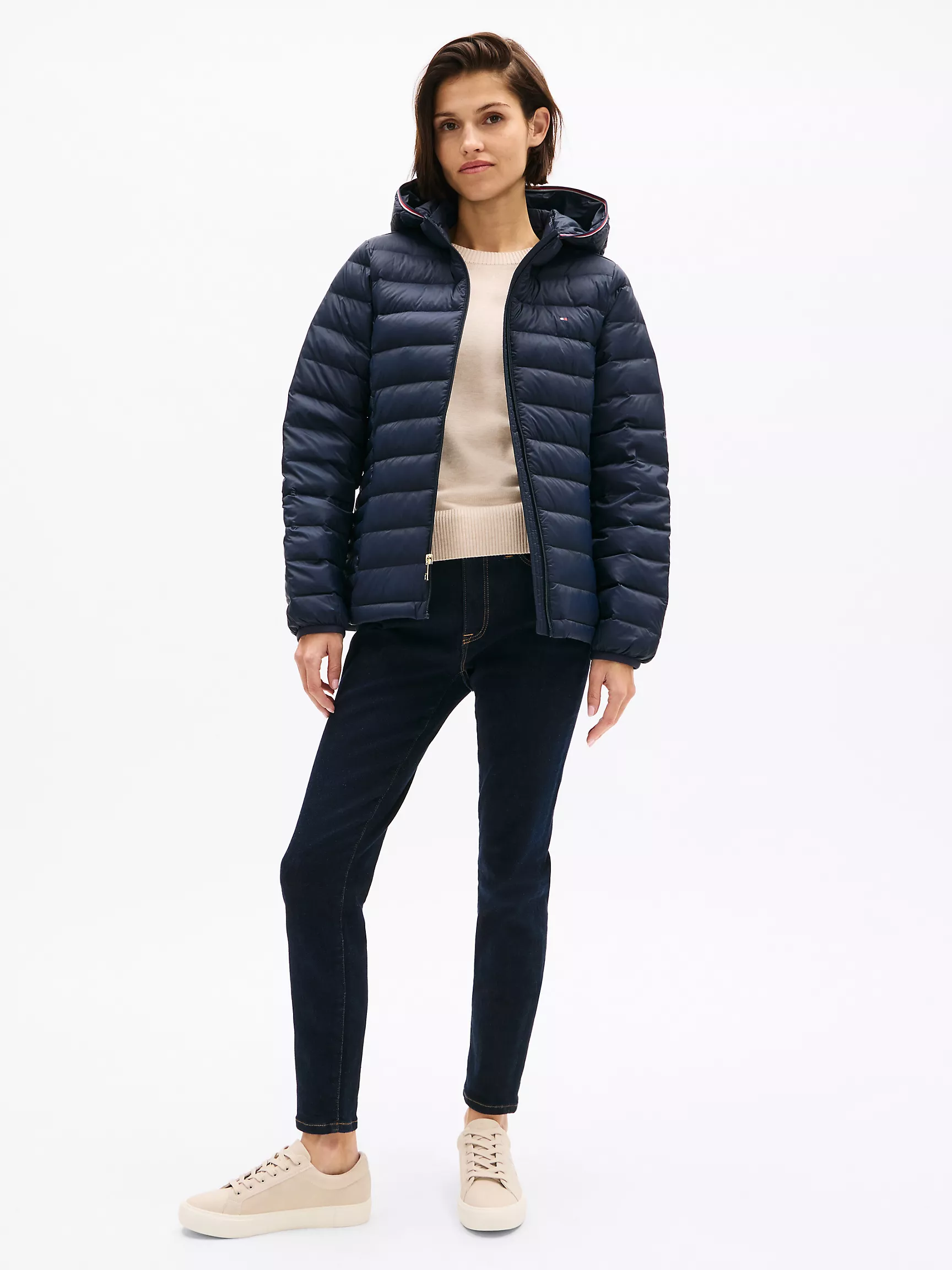 Женская куртка Tommy Hilfiger, Легкий пуховик с капюшоном