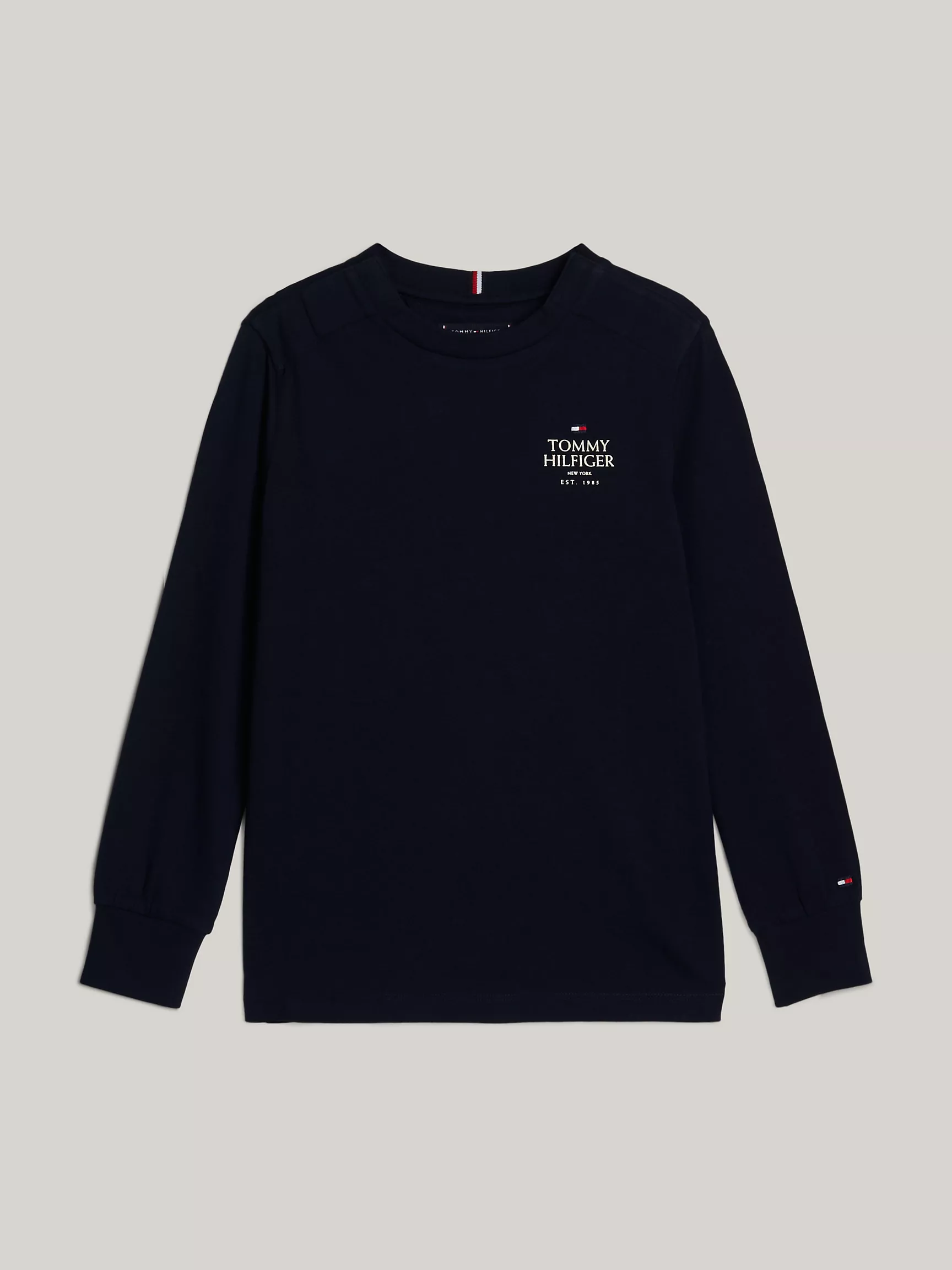 Футболка Tommy Hilfiger для мальчиков, Детская футболка с длинным рукавом и вышивкой