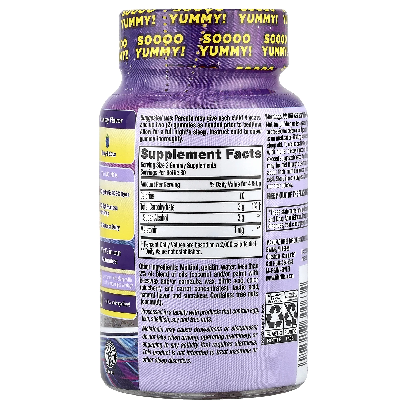 L'il Critters, PJ Masks Power Heroes, жевательные мармеладки с мелатонином, для детей от 4 лет, вкусные ягоды, 1 мг, 60 жевательных таблеток (0,5 мг в 1 жевательной мармеладке)