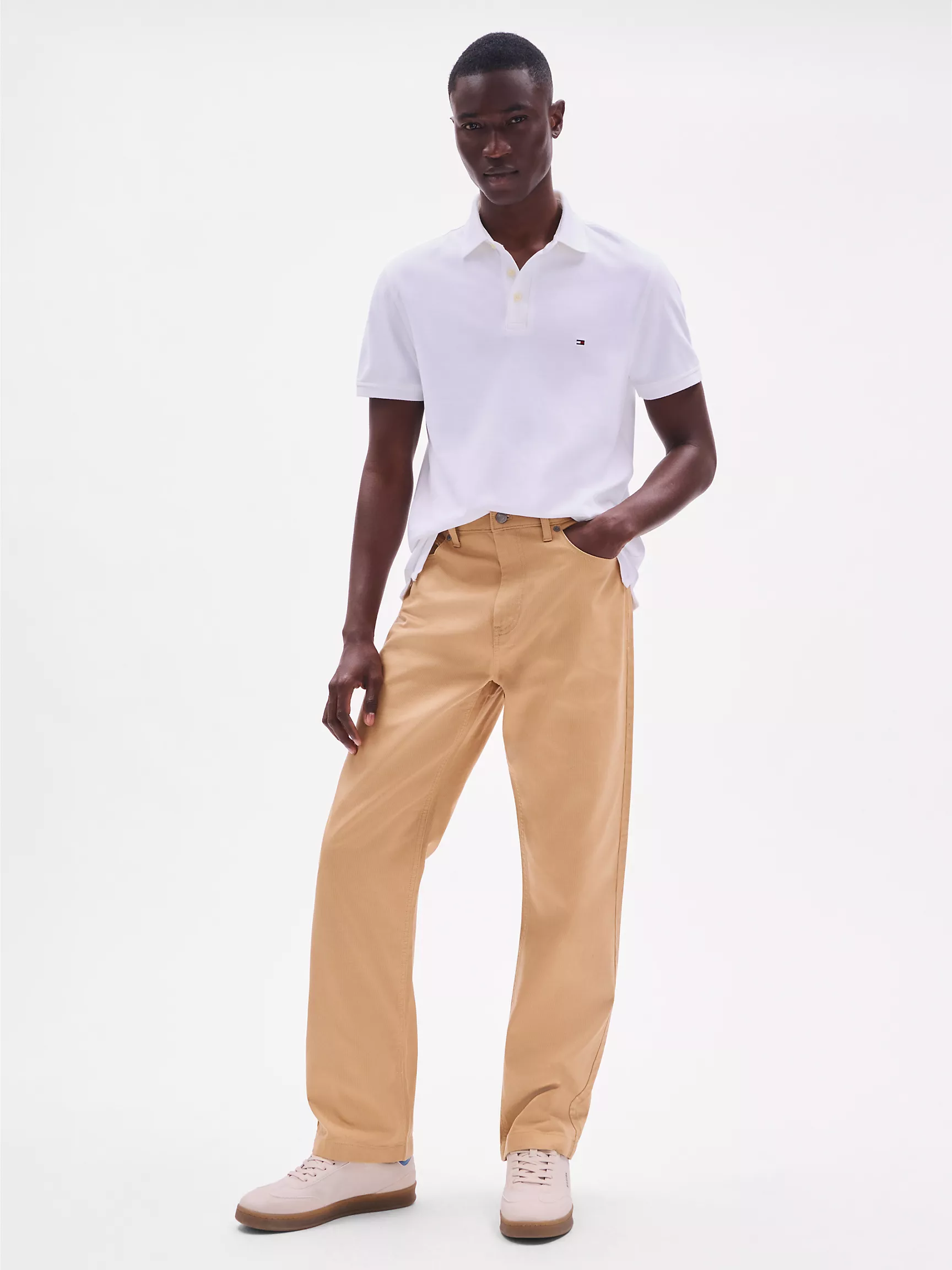 Мужское поло Tommy Hilfiger, Приталенное эластичное поло из пике