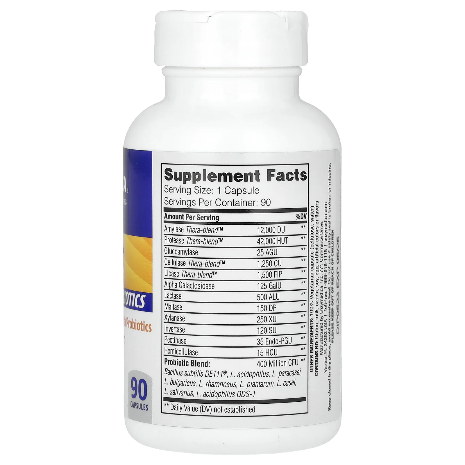 Enzymedica, Digest + пробиотики, 90 капсул