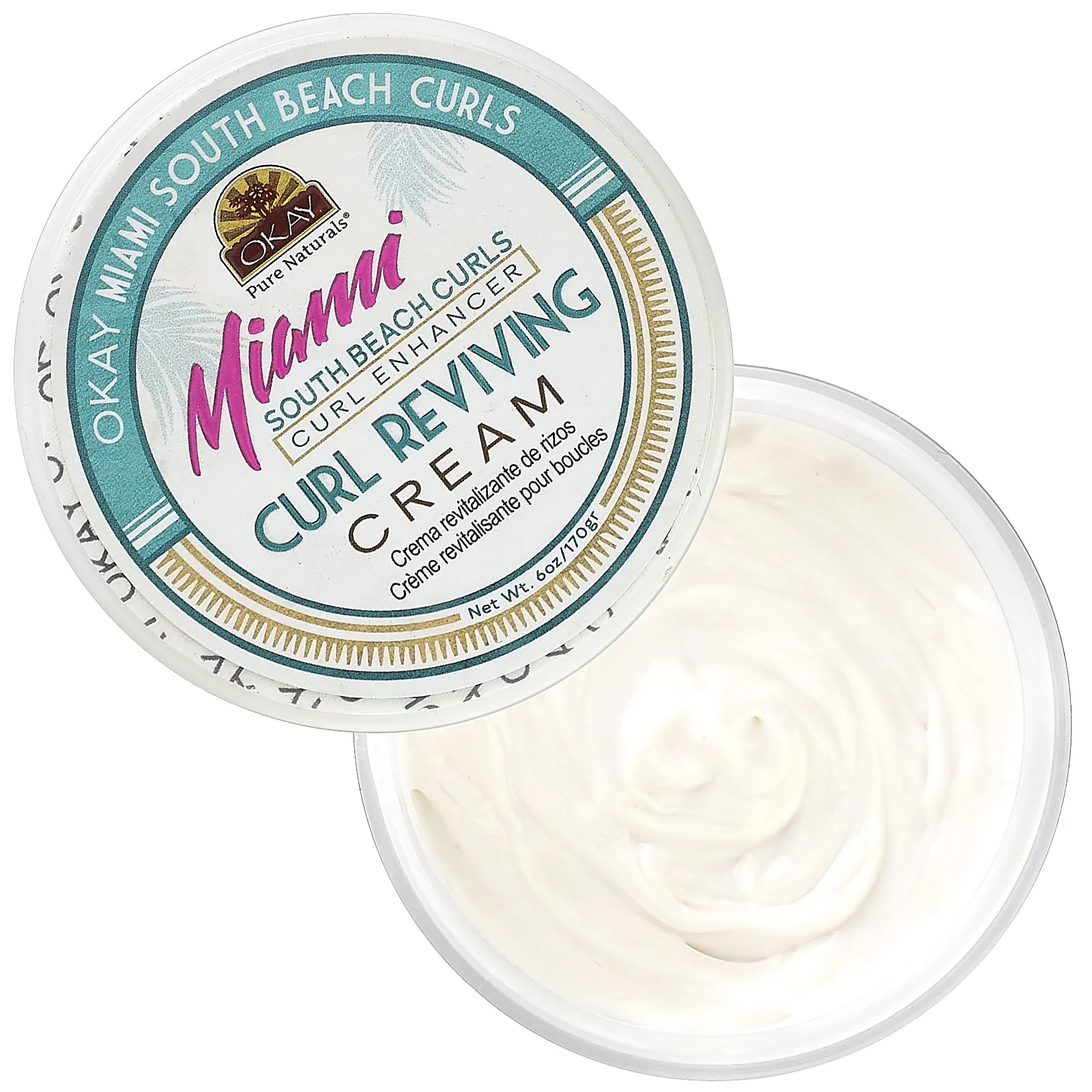 Okay Pure Naturals, Miami South Beach Curls, Curl Enhancer, крем для восстановления локонов, 170 г (6 унций)