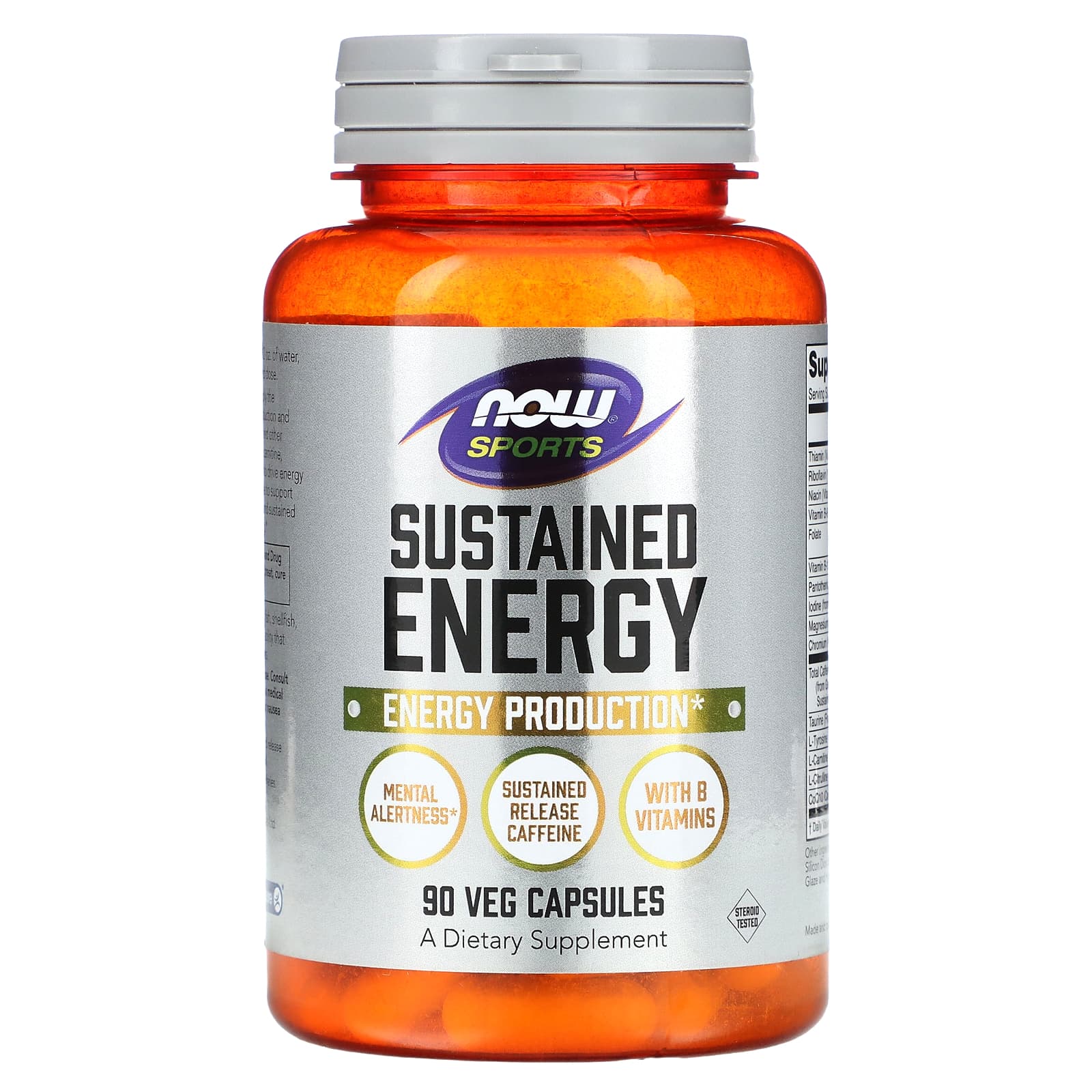 NOW Foods, Sustained Energy, 90 растительных капсул