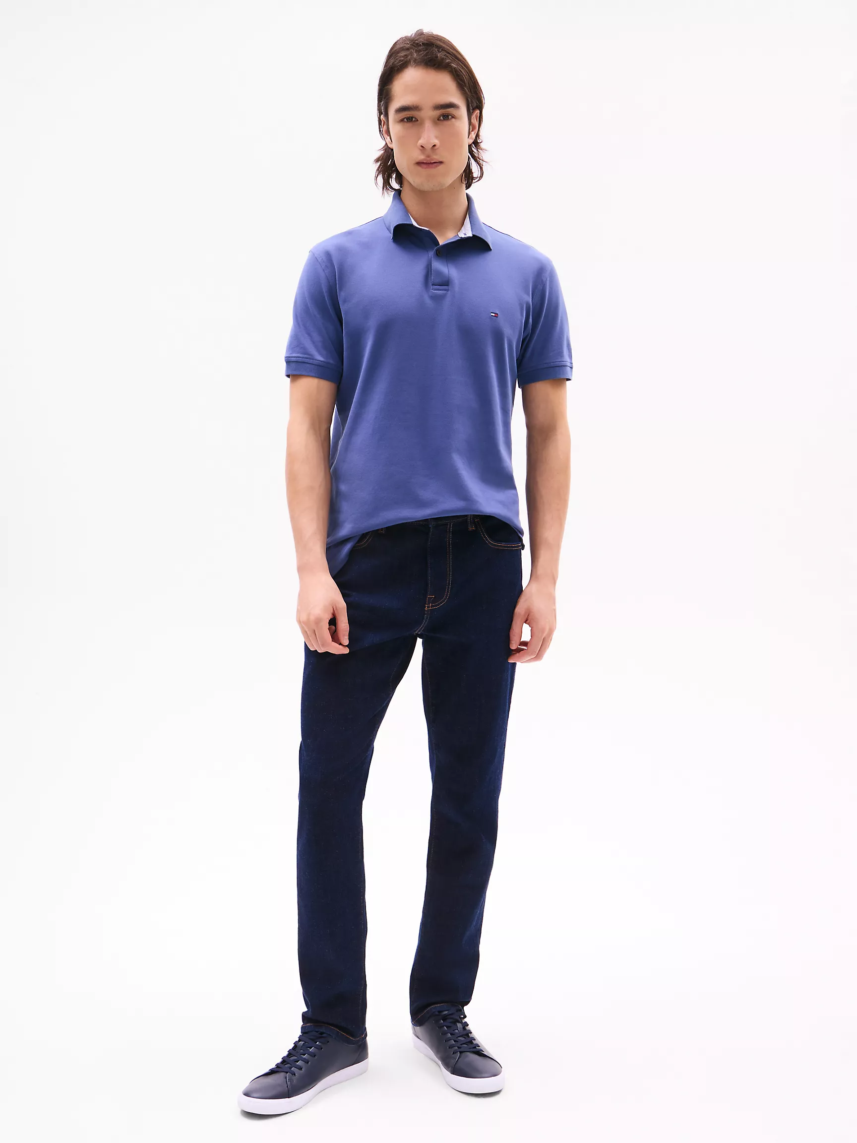 Мужское поло Tommy Hilfiger, Приталенное эластичное поло из пике