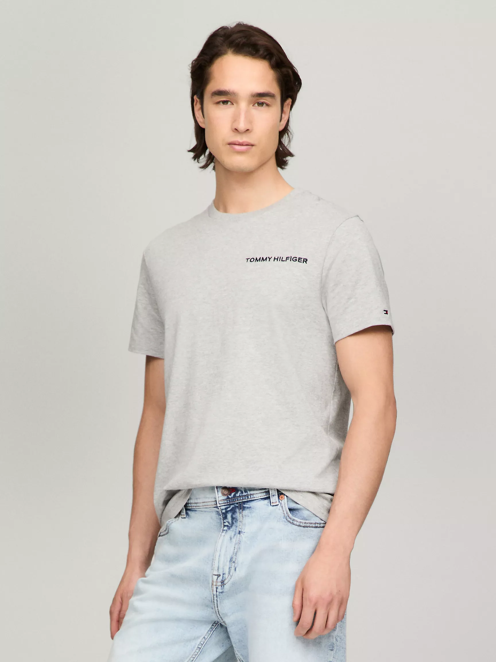 Мужская футболка Tommy Hilfiger, Футболка с вышитым логотипом Hilfiger Icon