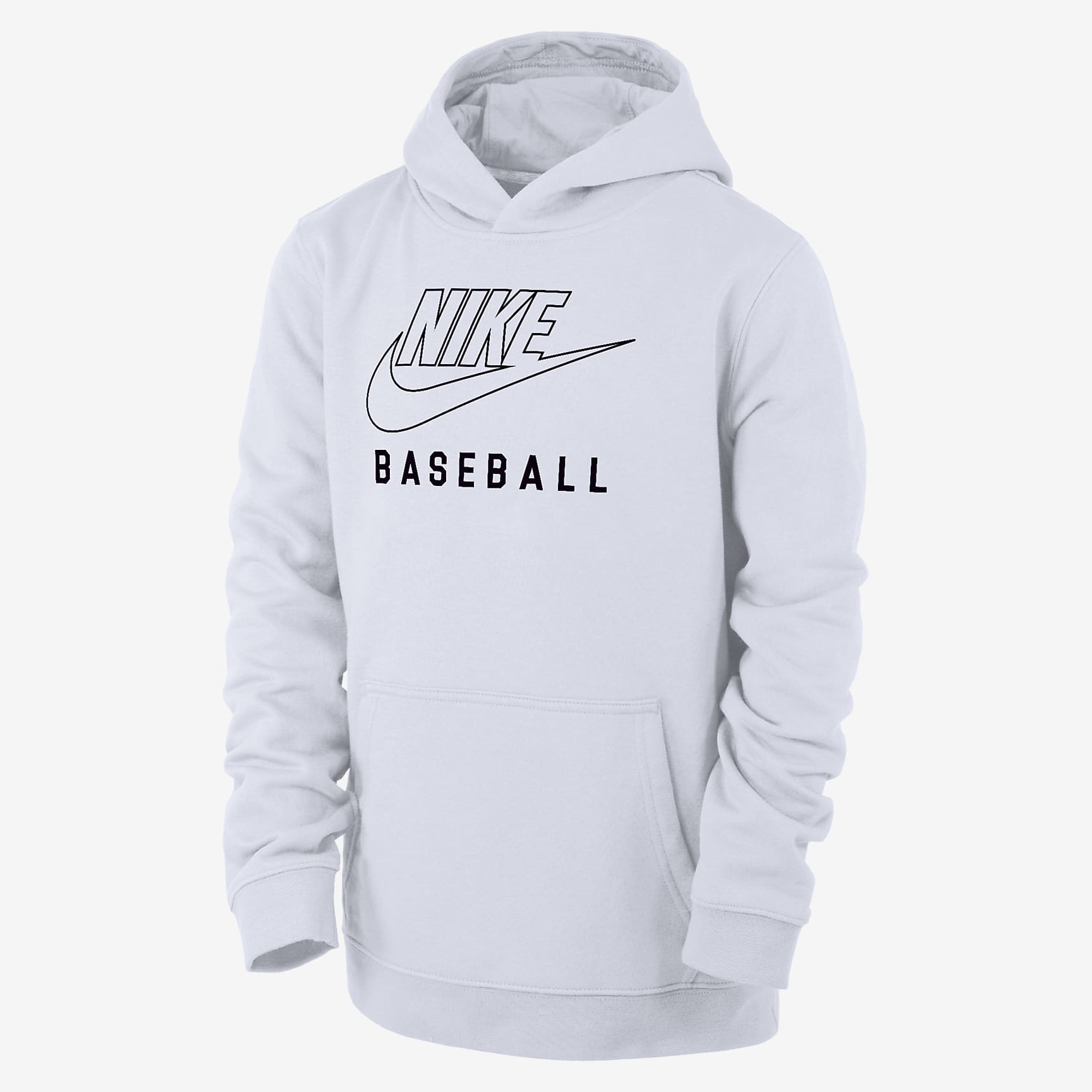 Nike Swoosh Club Fleece Big Kids' Baseball Pullover Hoodie