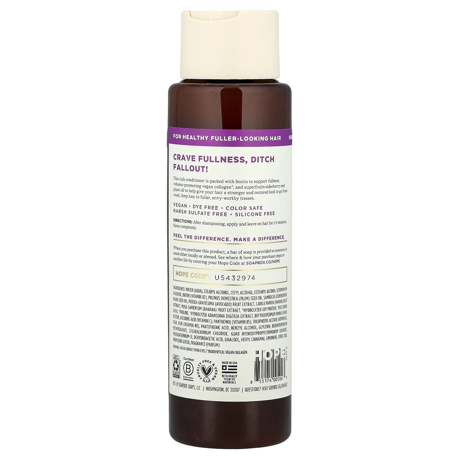 Soapbox, Кондиционер для восстановления и объема, биотин и суперфрукты, 473 мл (16 жидк. Унций)