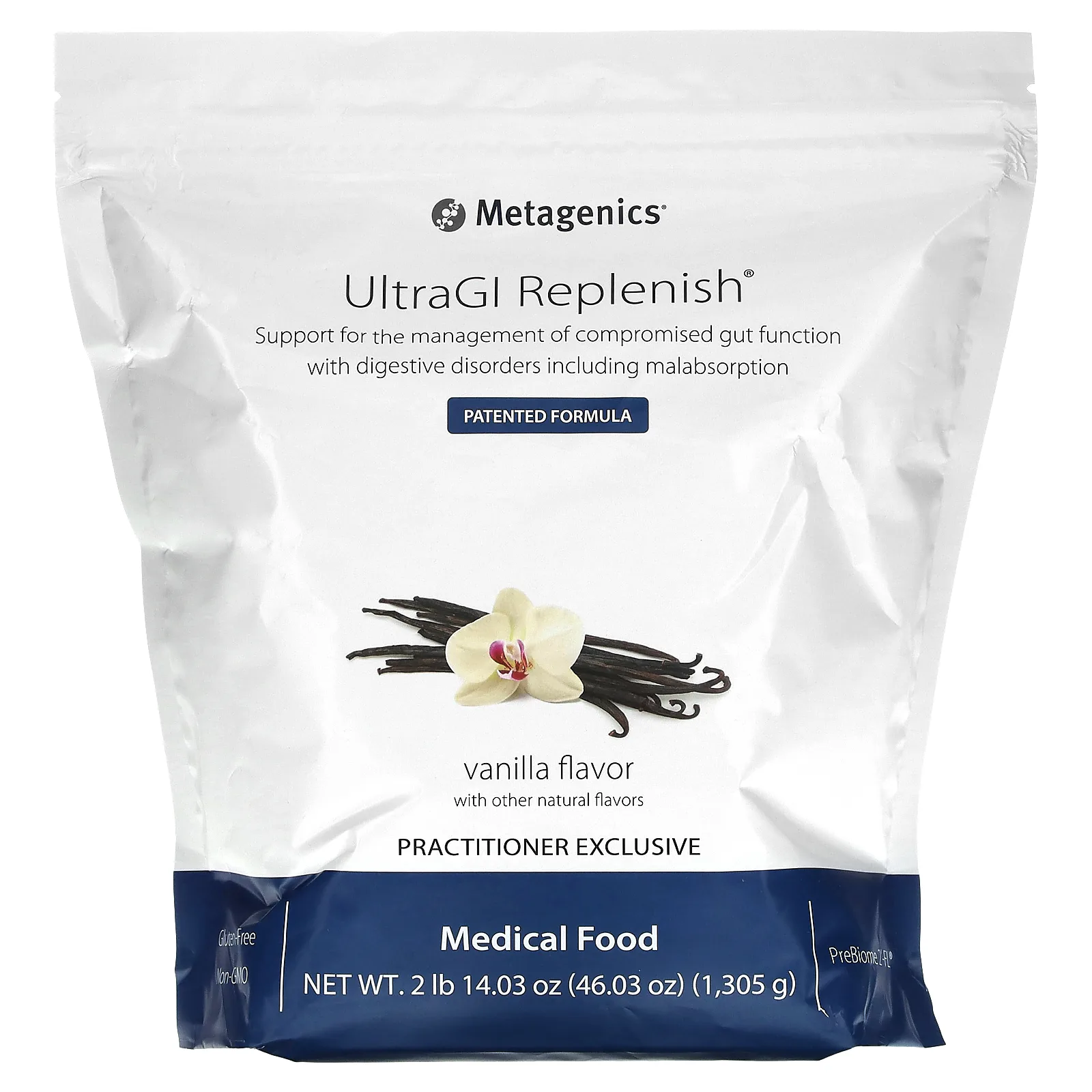 Metagenics, UltraGI Replenish, ваниль, 1305 г (46,36 унции)