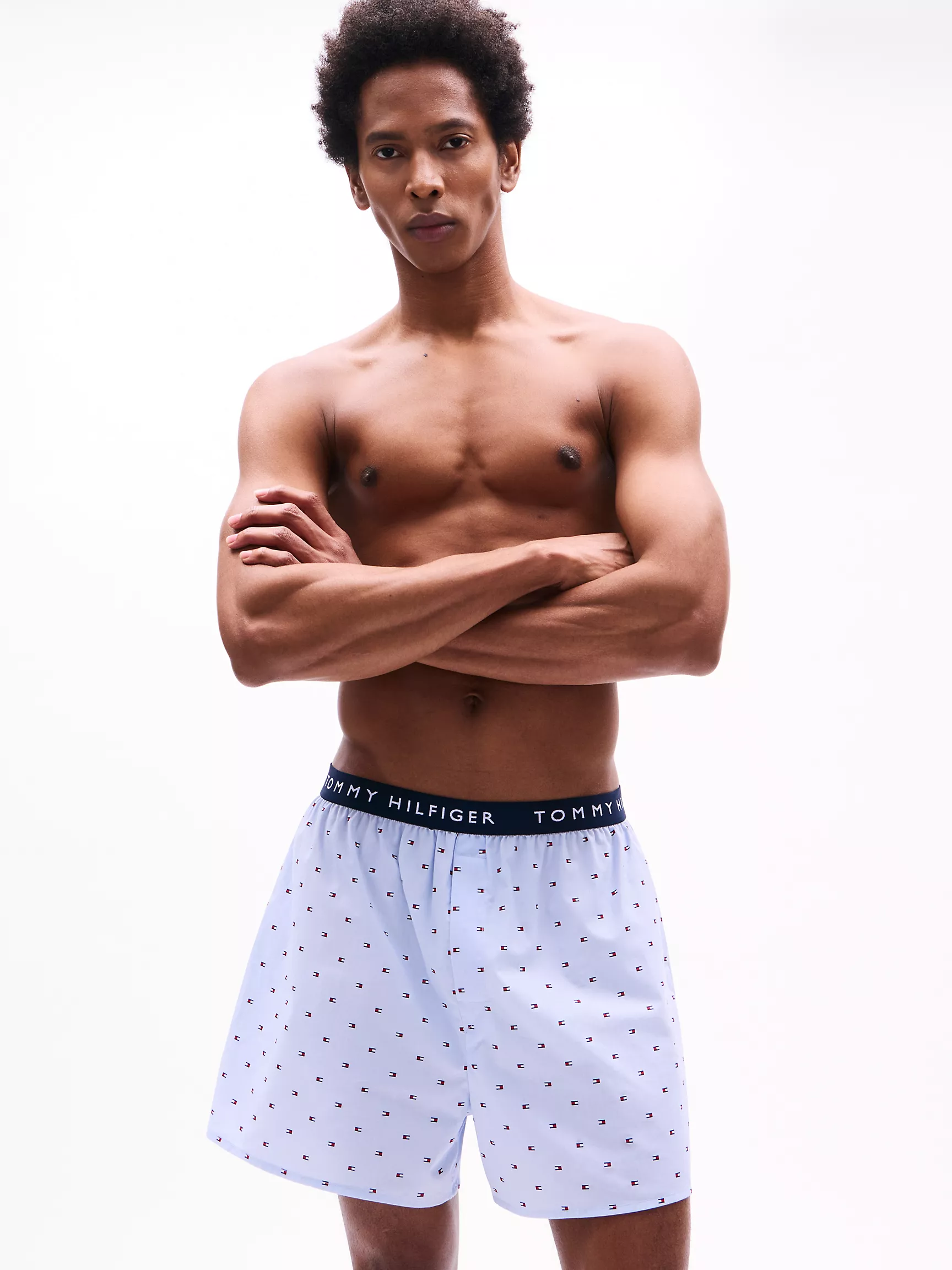 Мужское нижнее белье Tommy Hilfiger, Тканые боксёры Tommy с логотипом (набор 3 шт.)