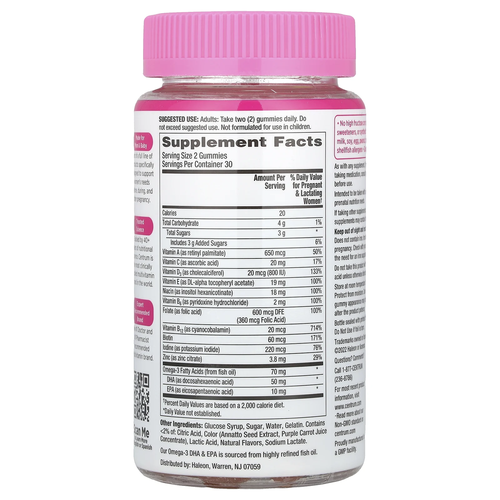 Centrum, Мультивитаминные жевательные таблетки для беременных, ягодное и апельсиновое, 60 жевательных таблеток