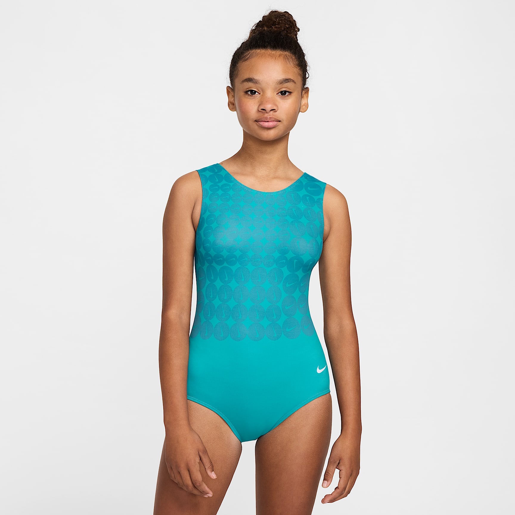 Nike Gymnastics Swoosh Printed Performance Leotard