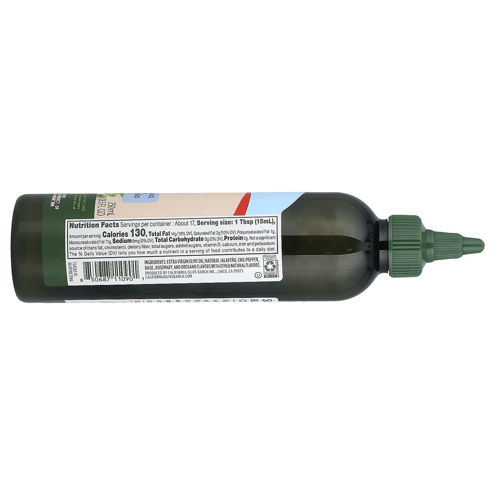 California Olive Ranch, Оливковое масло холодного отжима, трава халапеньо, 250 мл (8,5 жидк. Унции)