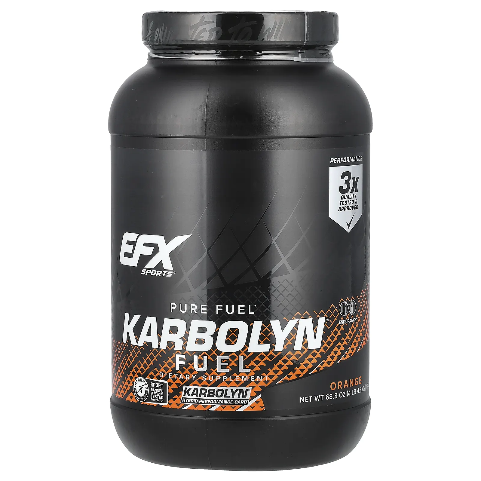 EFX Sports, Karbolyn Fuel, апельсин, 1950 г (4 фунта 4,8 унции)