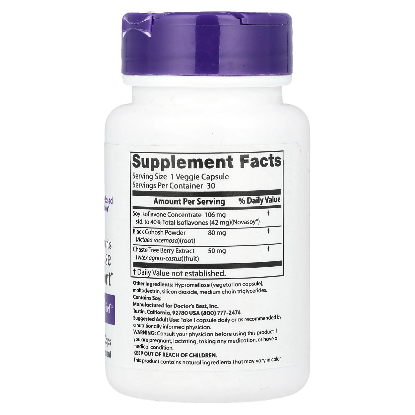 Doctor's Best, Women's Menopause Support®, 30 вегетарианских капсул