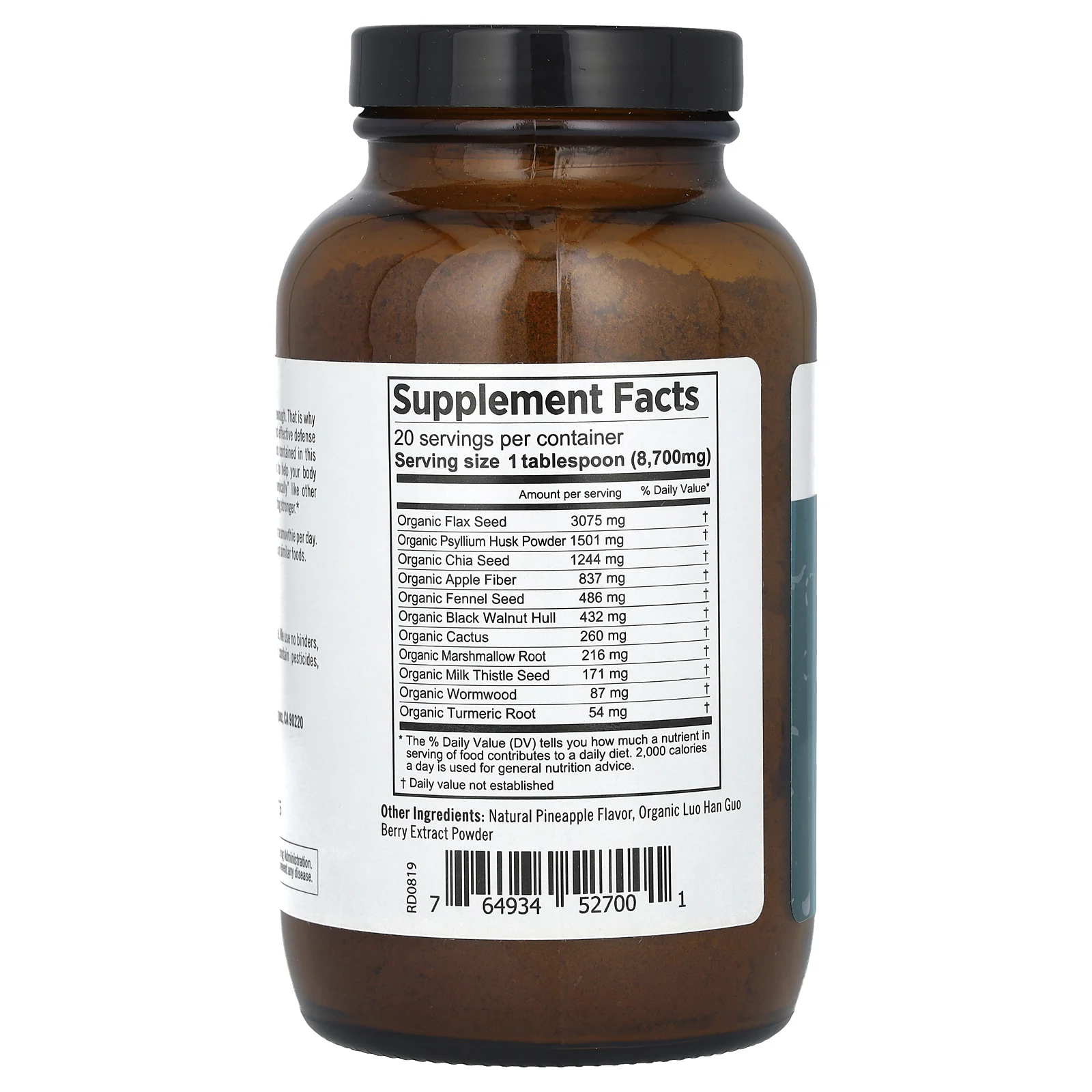 Pure Planet, органическая добавка от паразитов, ананас, 174 г