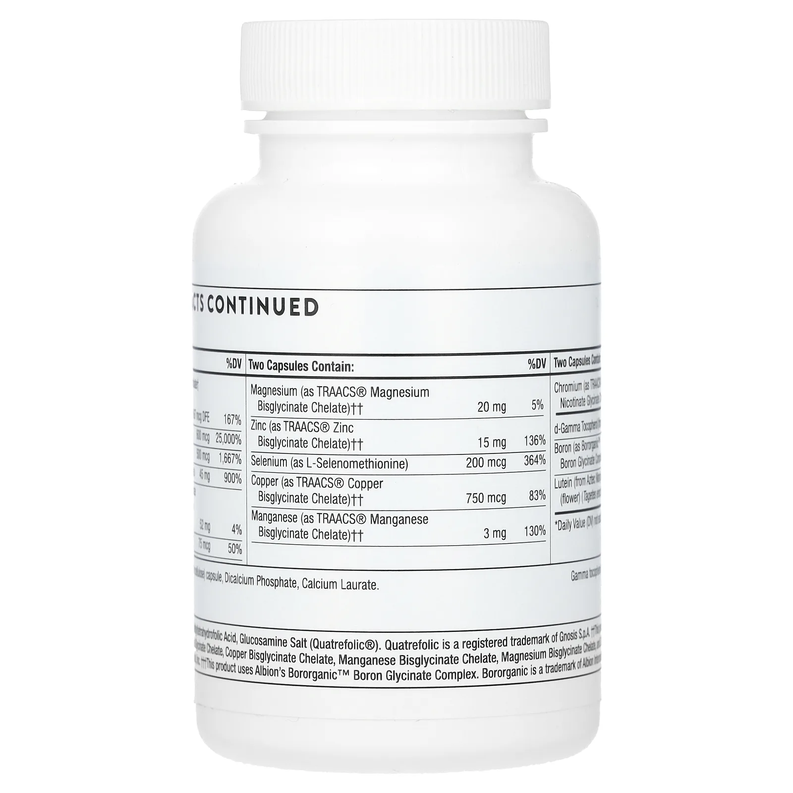 Thorne, базовые питательные вещества для приема 2 капсул в день, 60 капсул