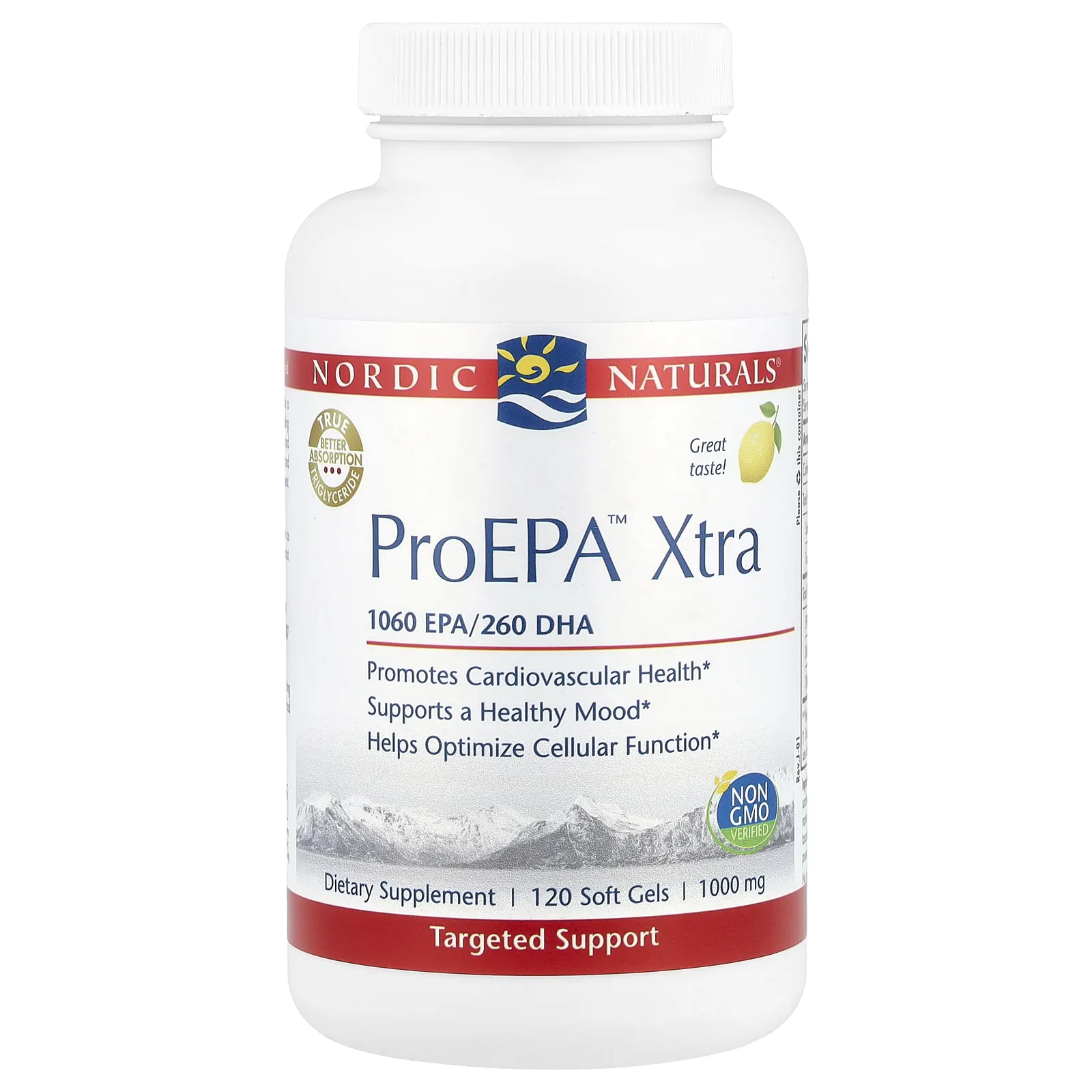 Nordic Naturals, ProEPA Xtra, лимон, 1000 мг, 120 мягких таблеток