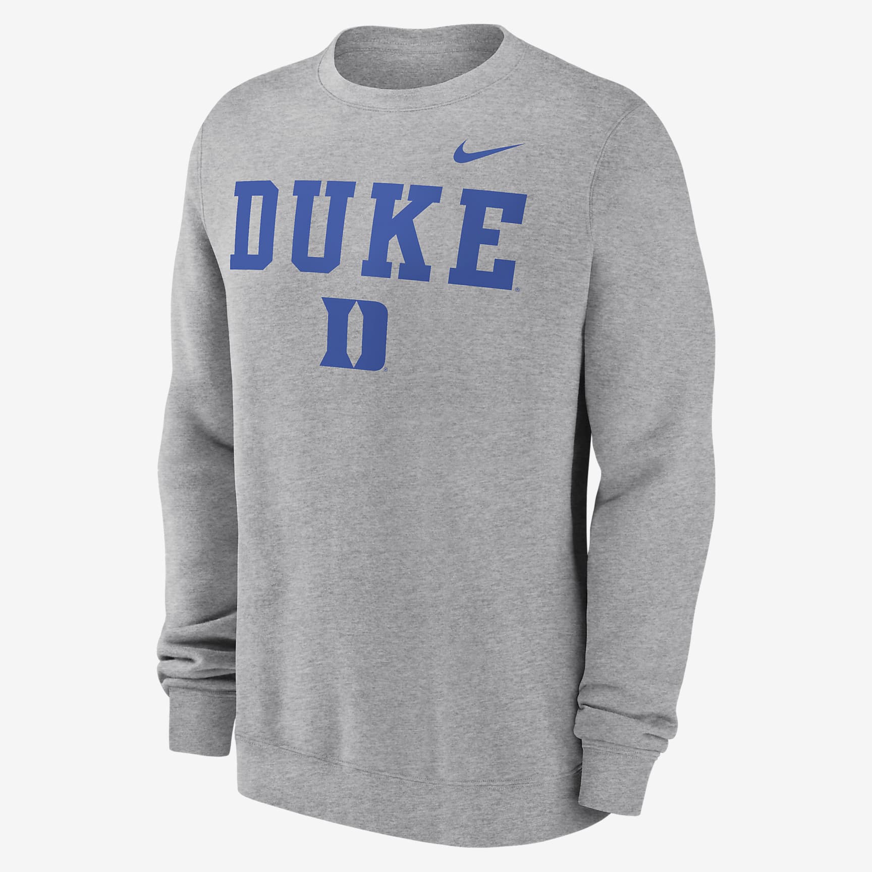 Duke Blue Devils Primetime Primary Stack Men's Nike College Pullover Crew