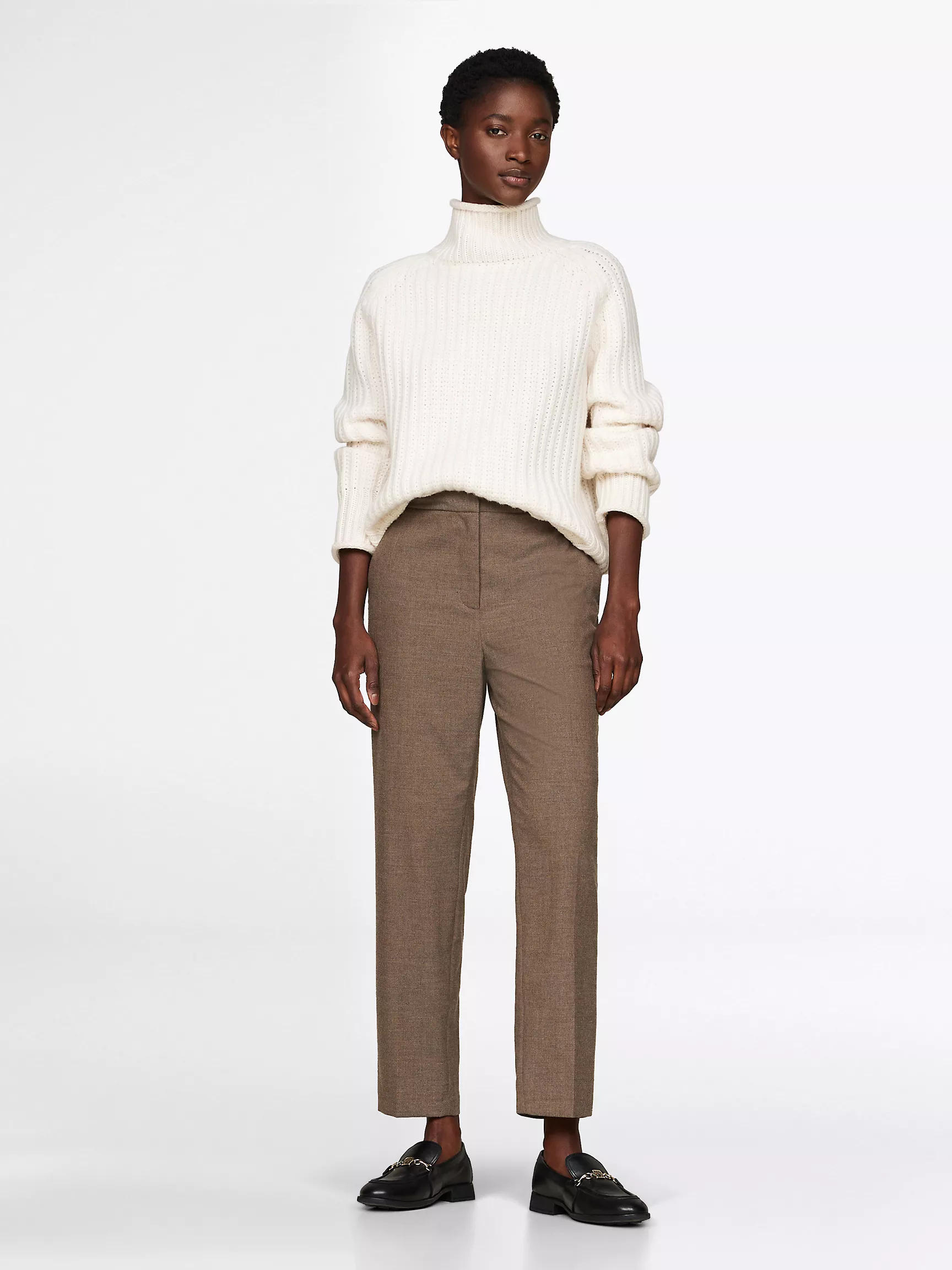 Женские брюки Tommy Hilfiger, Фланелевые брюки приталенного кроя прямого силуэта