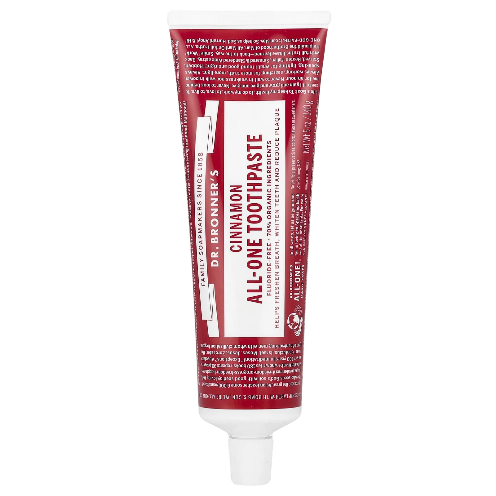 Dr. Bronner's, All-One Toothpaste, корица, 140 г (5 унций)