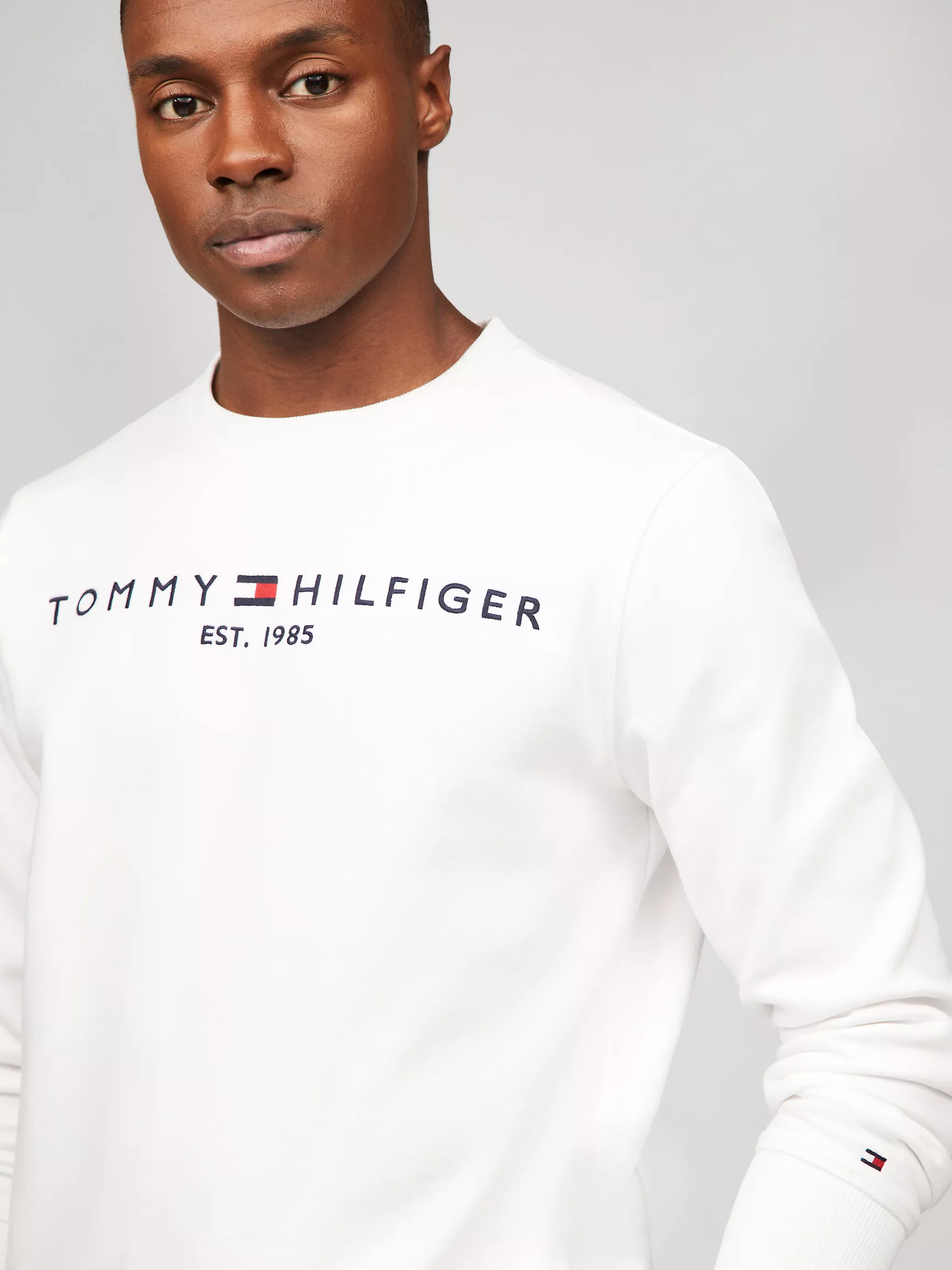 Мужская толстовка Tommy Hilfiger, Свитшот с вышитым логотипом Tommy