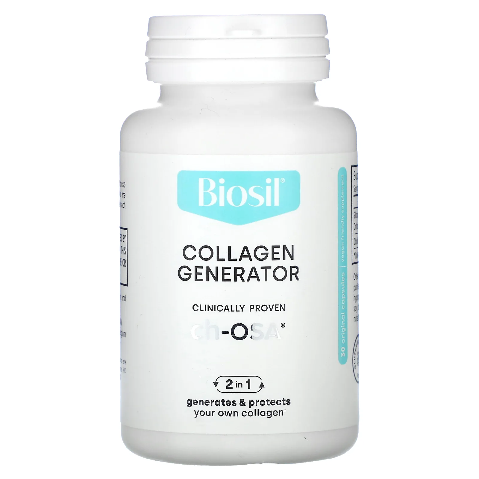 BioSil, Collagen Generator, средство для стимулирования производства коллагена, 30 оригинальных капсул