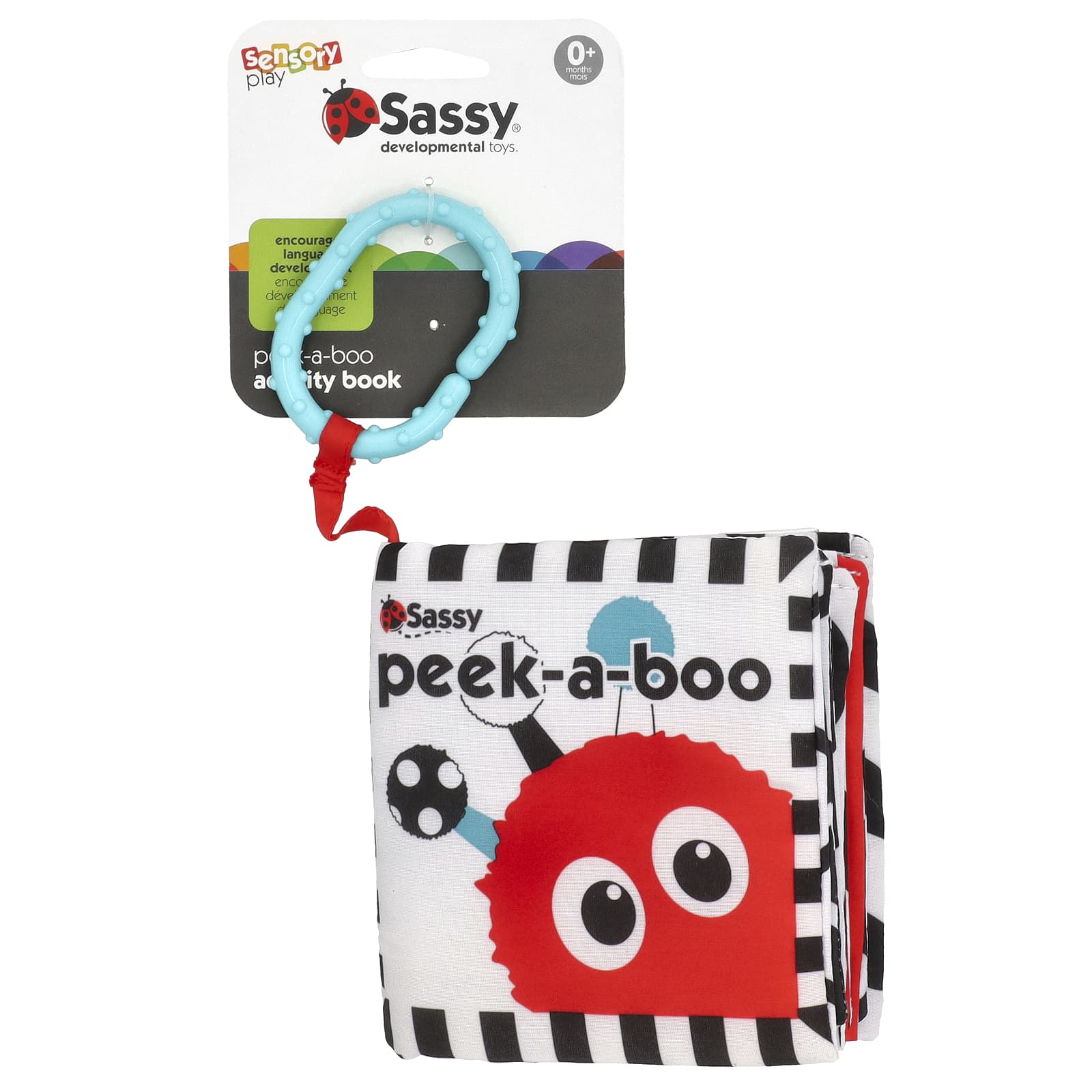 Sassy, Inspire The Senses, развивающая книга Peek-A-Boo, для младенцев 0+ месяцев, 1 шт.