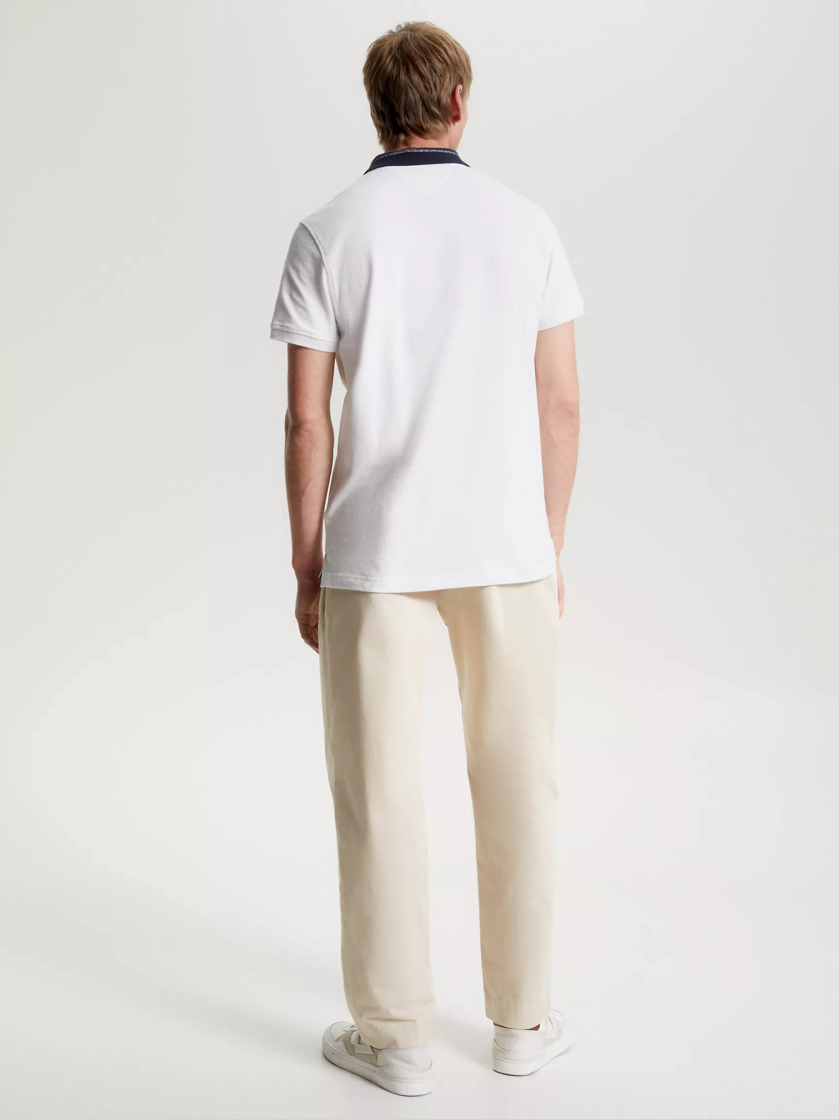 Мужское поло Tommy Hilfiger, Приталенное поло Mouline с логотипом на воротнике