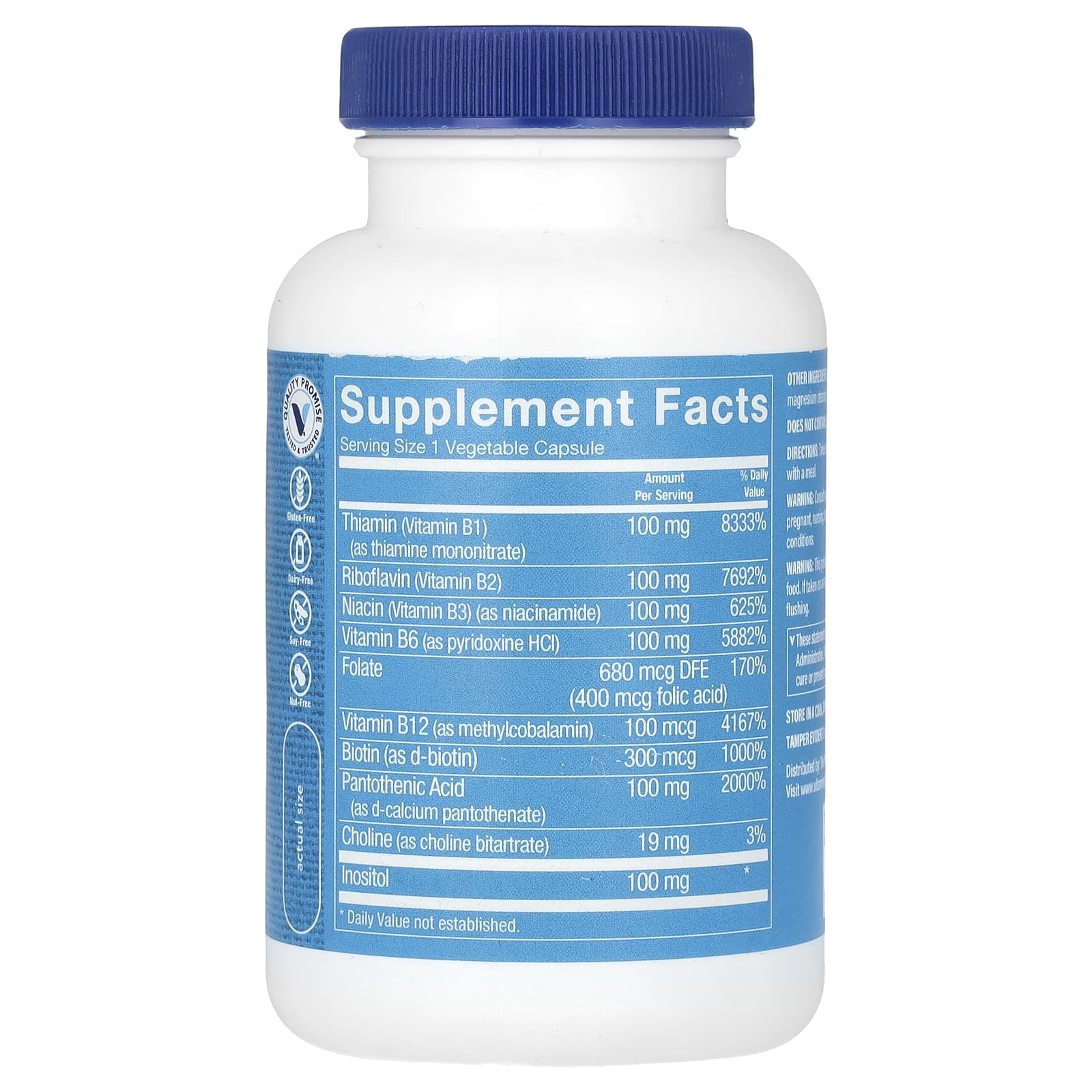 The Vitamin Shoppe, B-Complex 100, витамины группы B, 100 растительных капсул