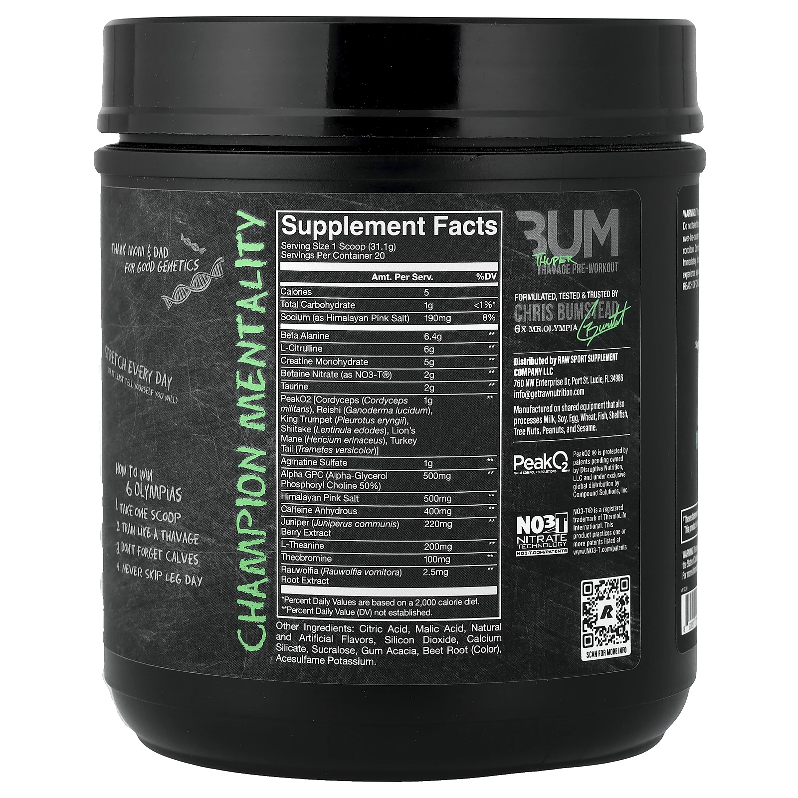 Raw Nutrition, Christopher's Tuper Secret Stuff, 622 г (21,94 унции)