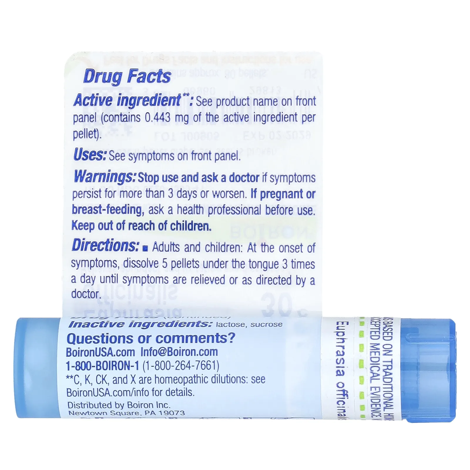 Boiron, очанка (Euphrasia officinalis), 30 C, прибл. 80 гранул